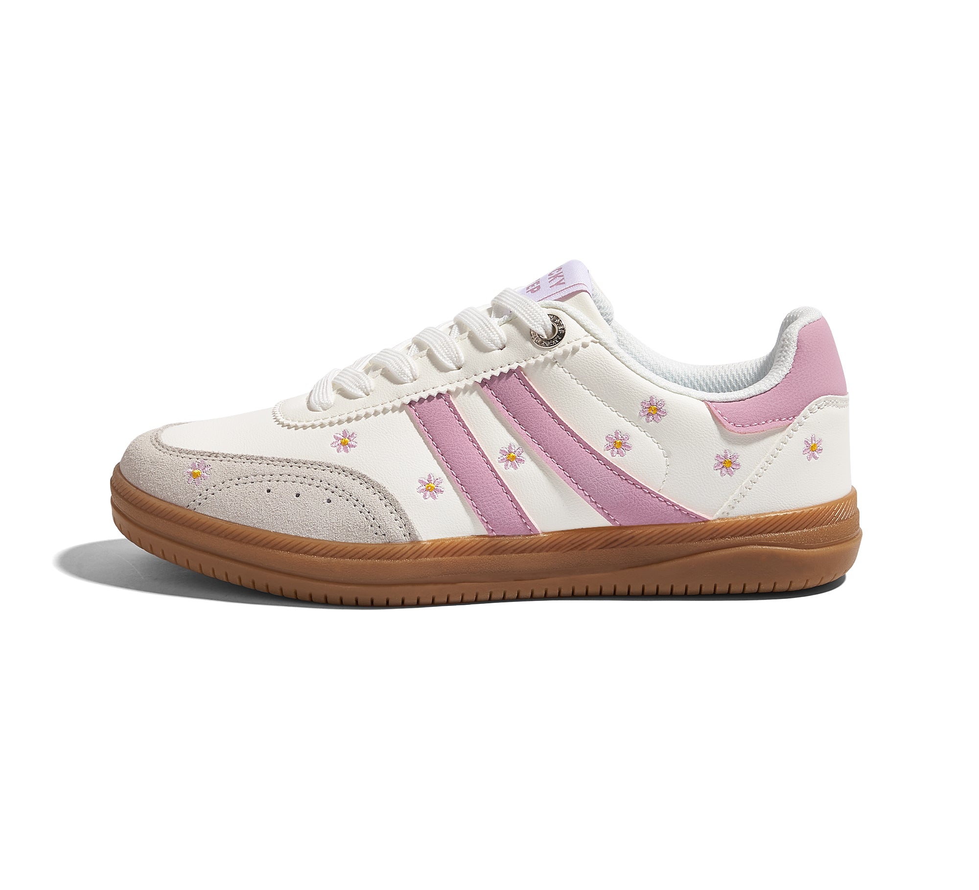 Women's Floral Embroidery Retro Sneakers - Gum Sole Anti-Slip Walking Shoes