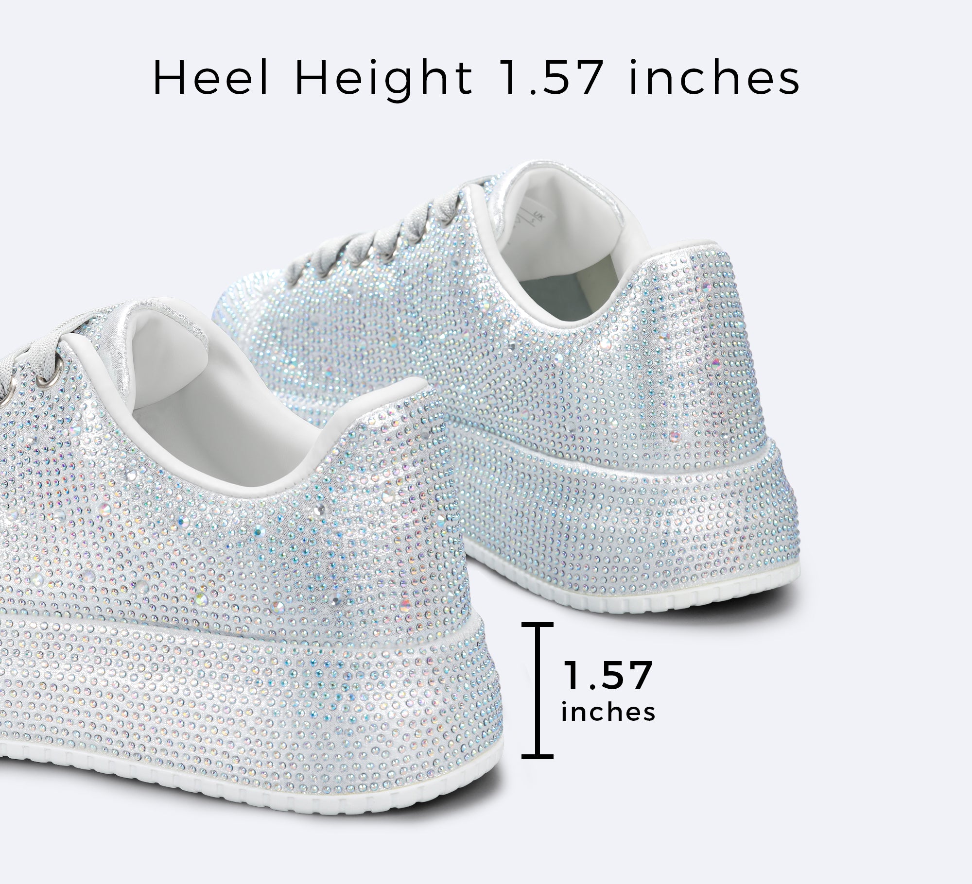 Sparkly Platform Sneakers | Full Rhinestone Wedding Party Shoes