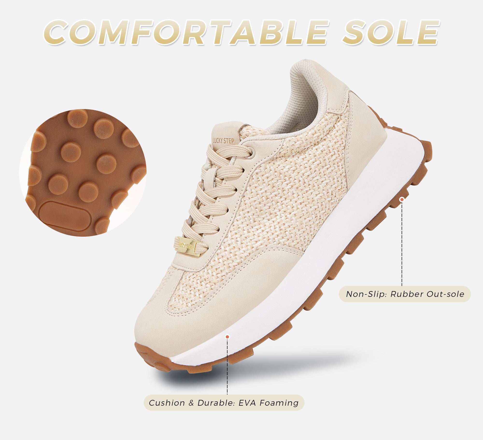 Lucky Step Women’s 1.81" Platform Sneakers