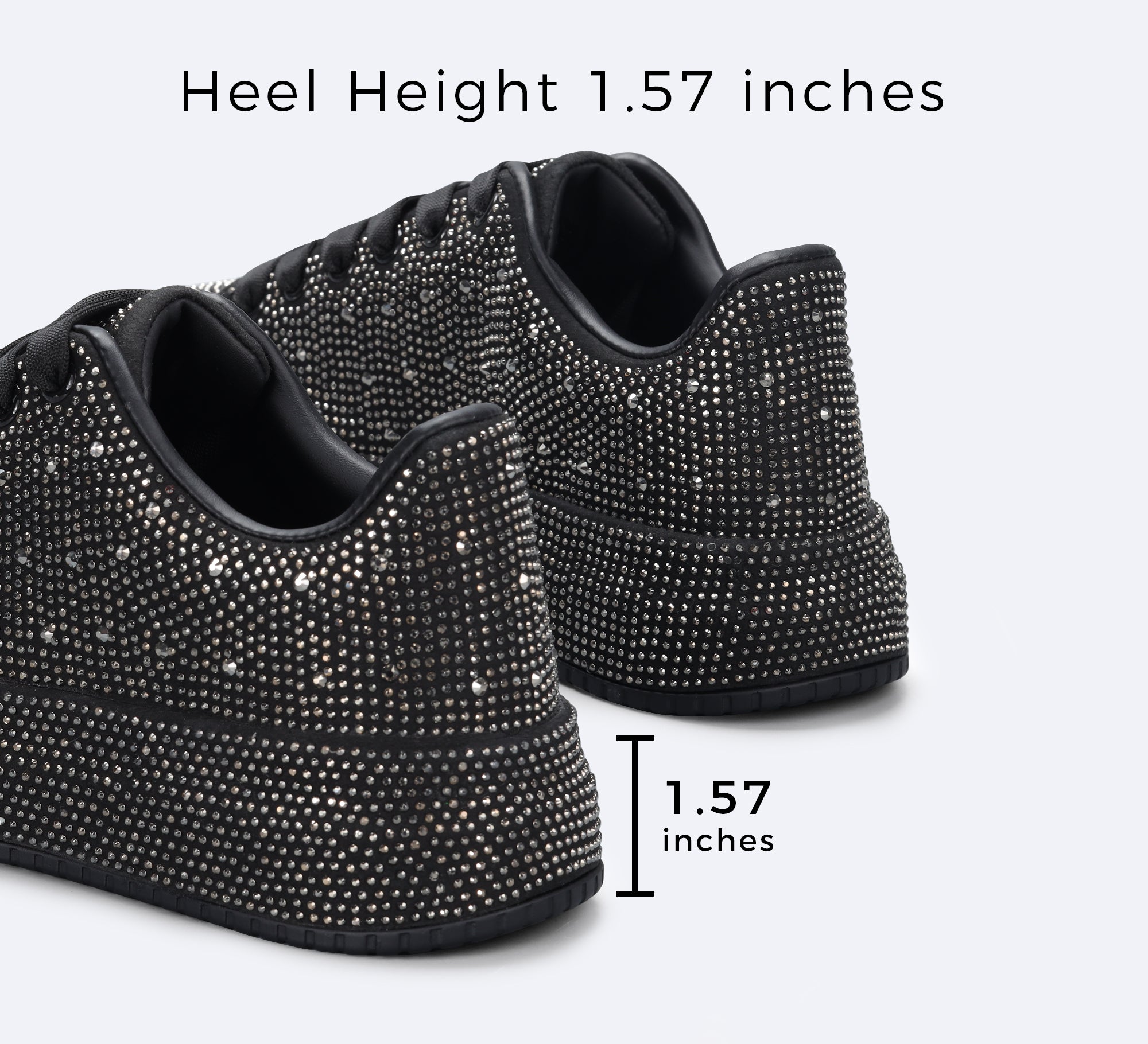 Sparkly Platform Sneakers | Full Rhinestone Wedding Party Shoes