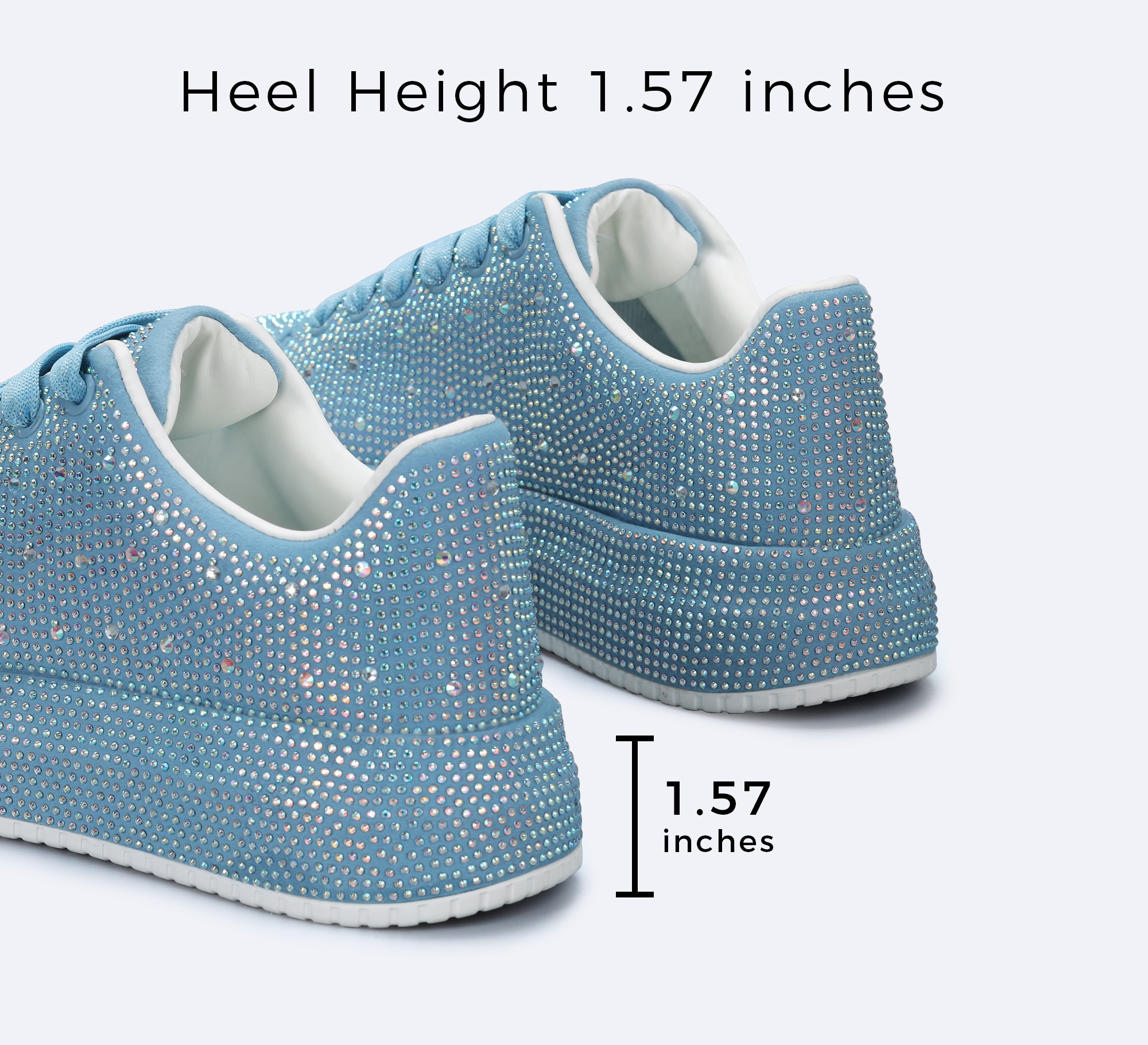Sparkly Platform Sneakers | Full Rhinestone Wedding Party Shoes
