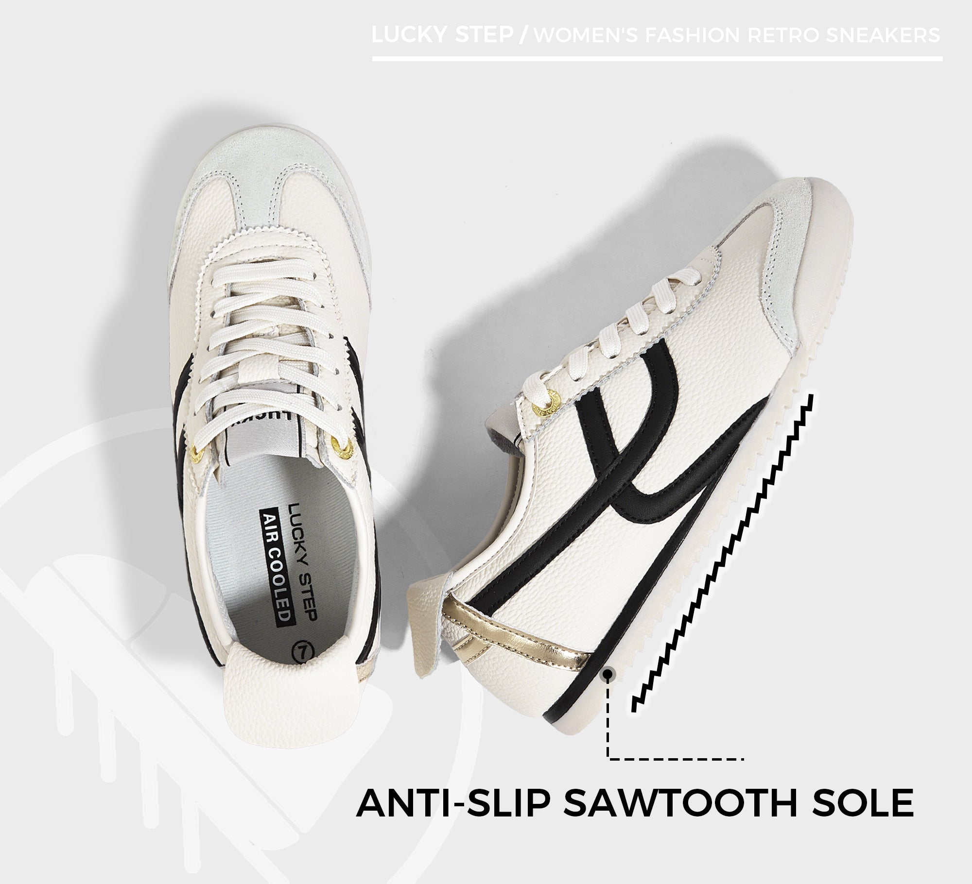 Women's Retro Thin Sole Sneakers - Lightweight Walking Shoes