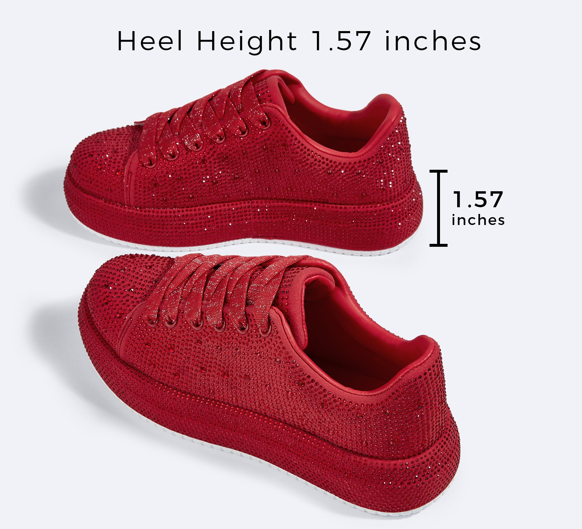 Sparkly Platform Sneakers | Full Rhinestone Wedding Party Shoes
