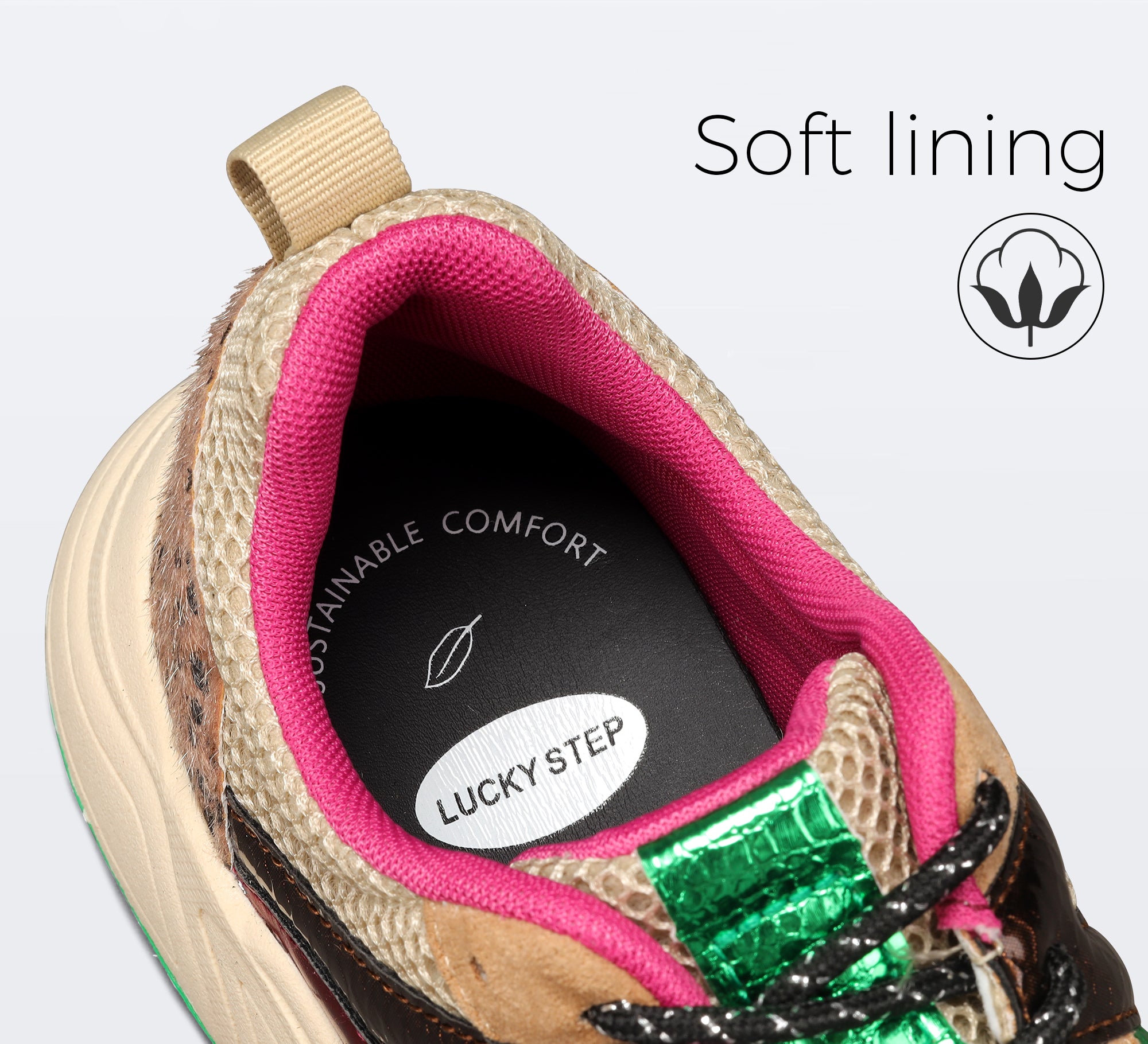 Lucky Step Women’s Retro Colorblock Chunky Sneakers