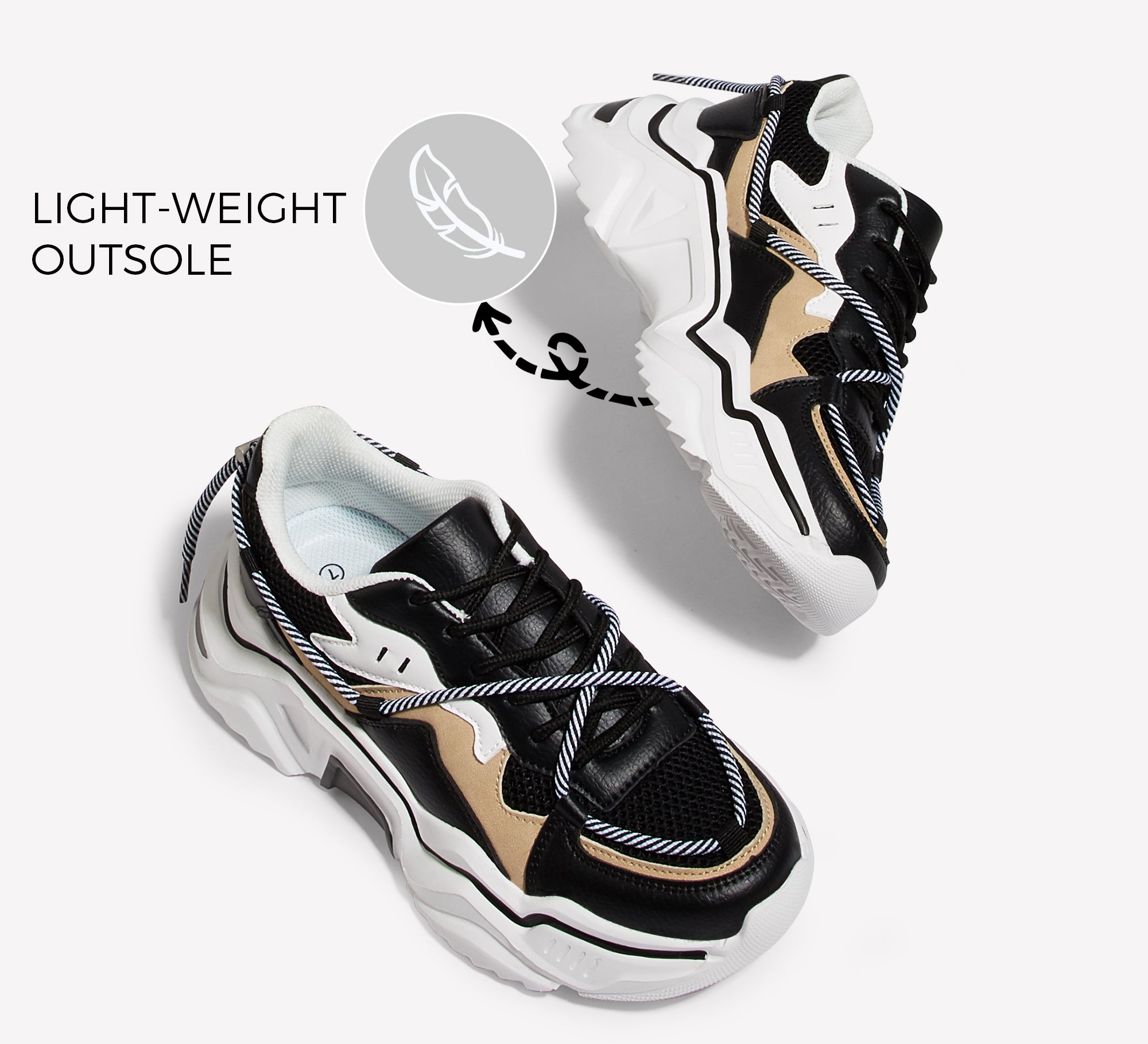 Retro Colorblock Platform Sneakers
