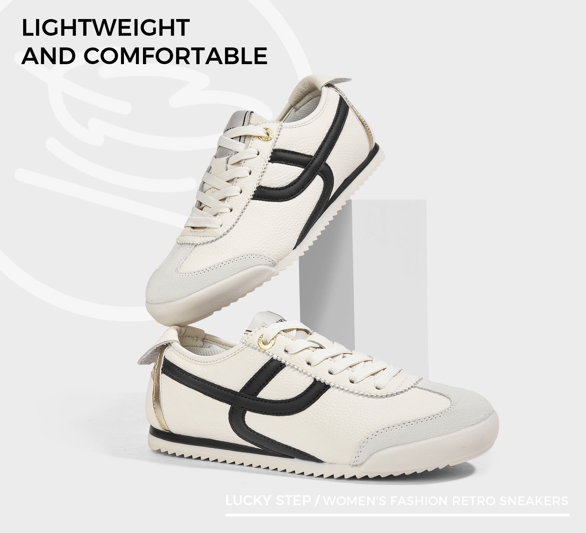 Women's Retro Thin Sole Sneakers - Lightweight Walking Shoes