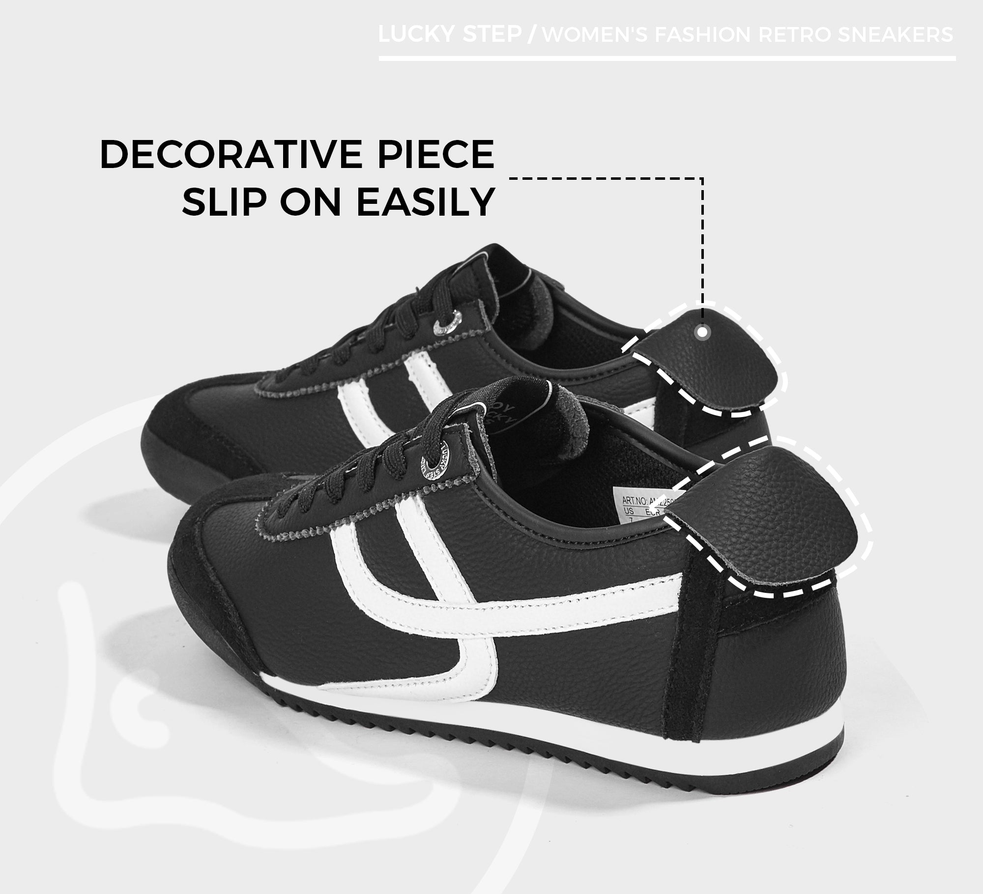 Women's Retro Thin Sole Sneakers - Lightweight Walking Shoes