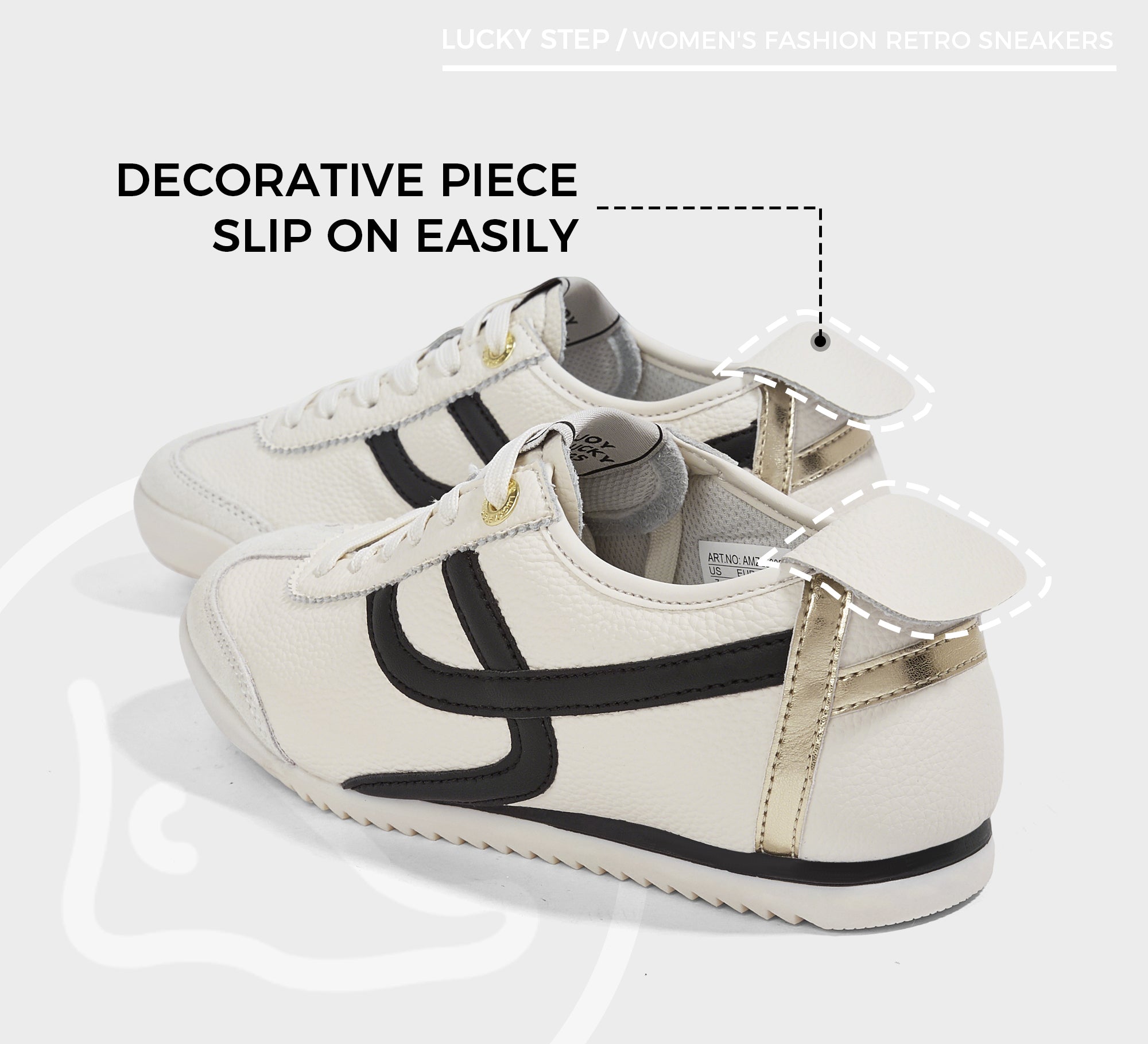 Women's Retro Thin Sole Sneakers - Lightweight Walking Shoes