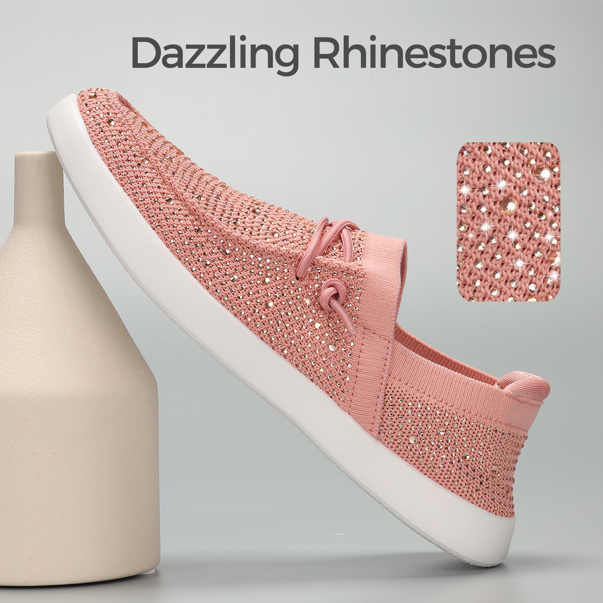 LuckyStep Rhinestone Slip-On Loafers