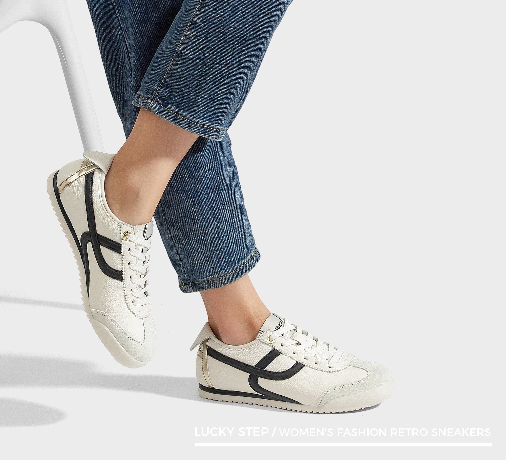 Women's Retro Thin Sole Sneakers - Lightweight Walking Shoes