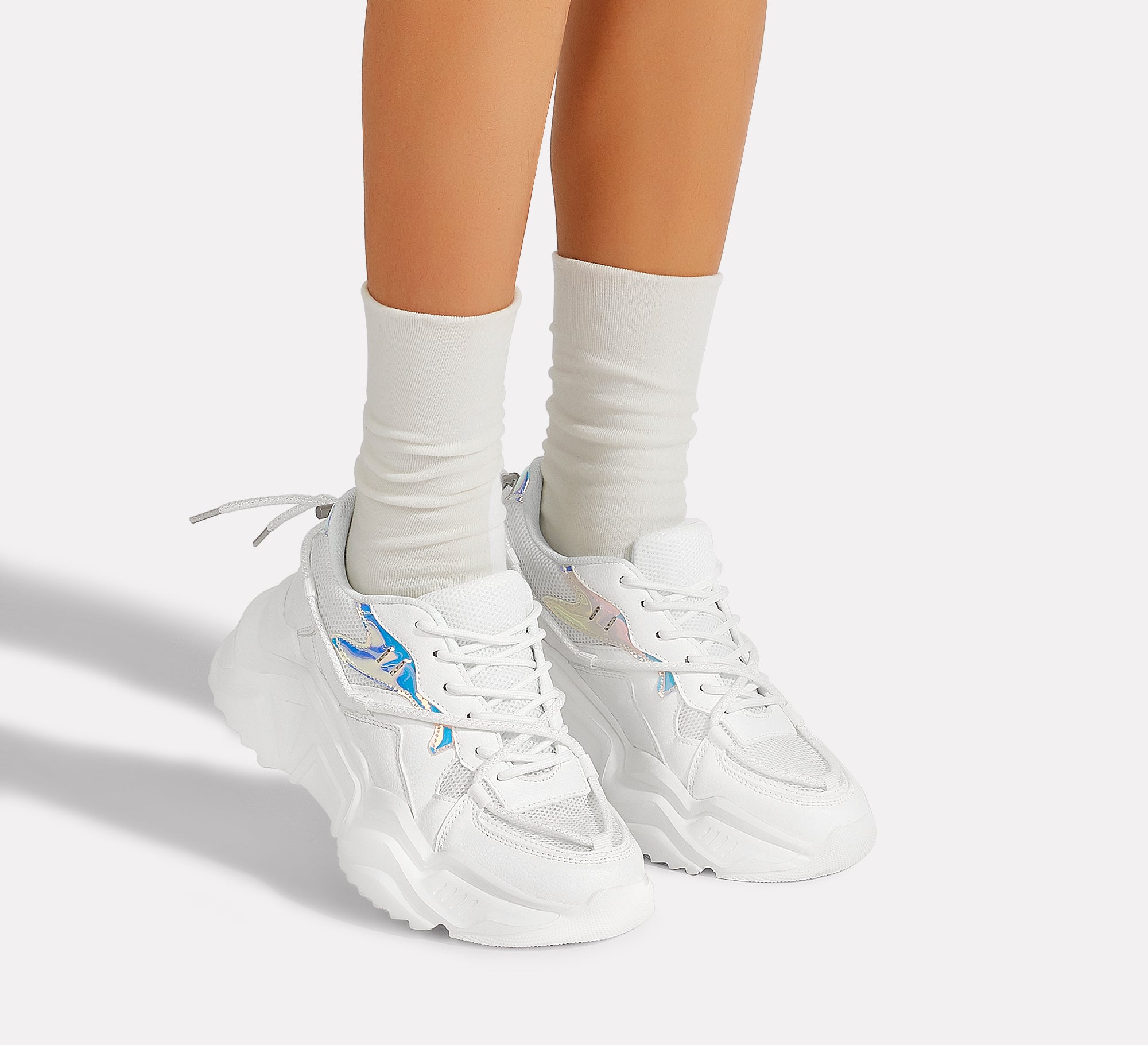 Retro Colorblock Platform Sneakers