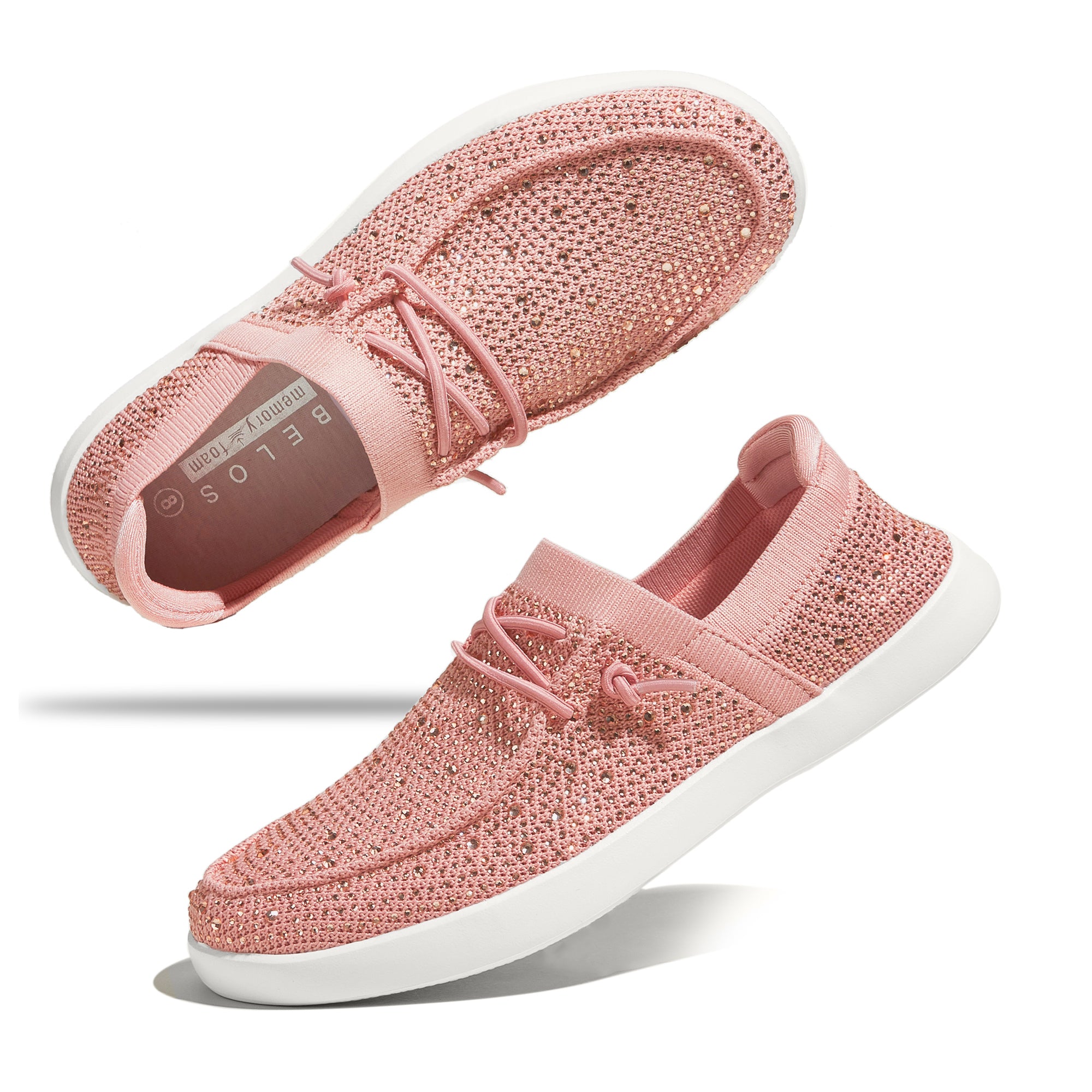LuckyStep Rhinestone Slip-On Loafers