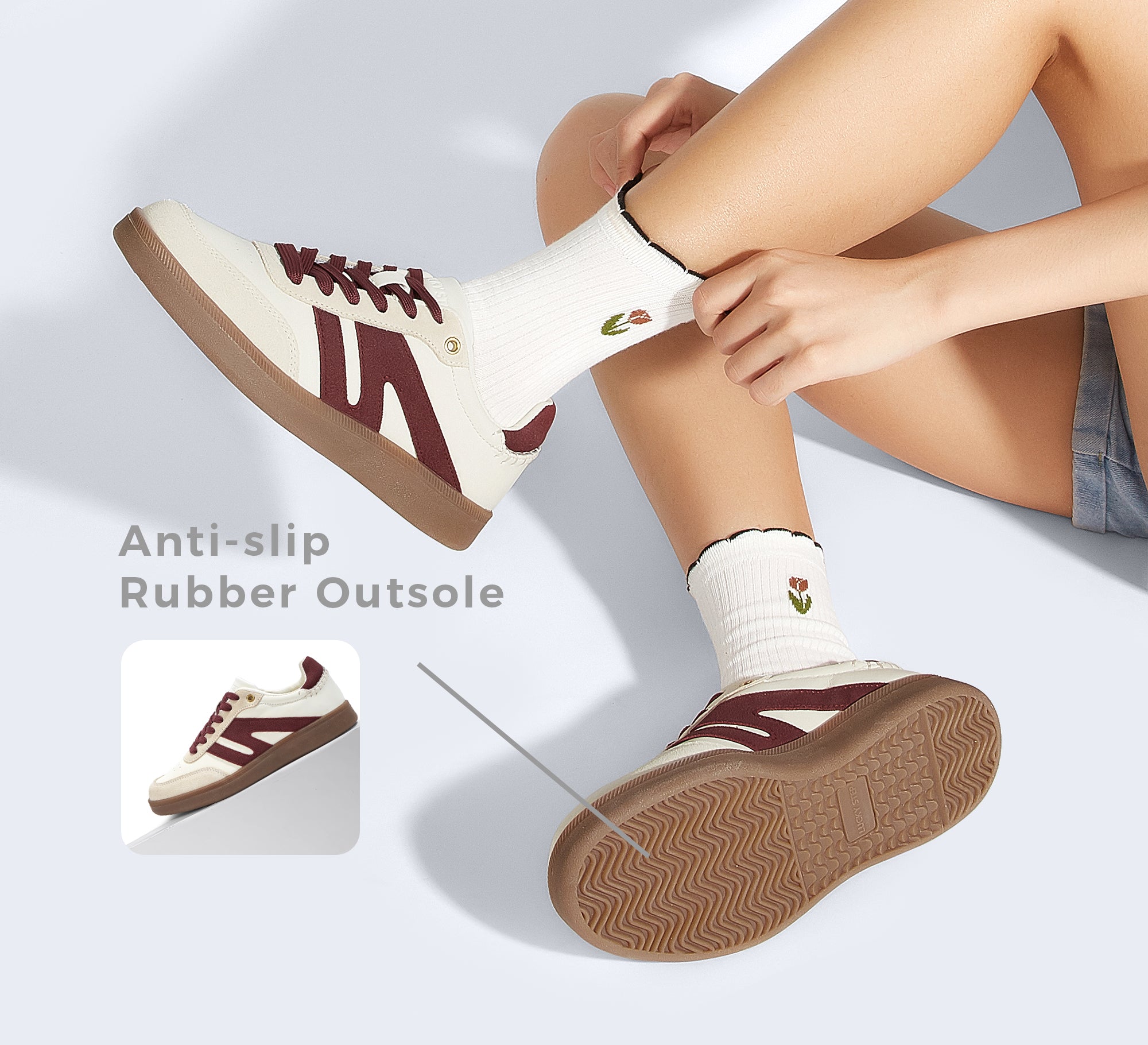 Women's Fashion Anti-Slip Leather Sneakers
