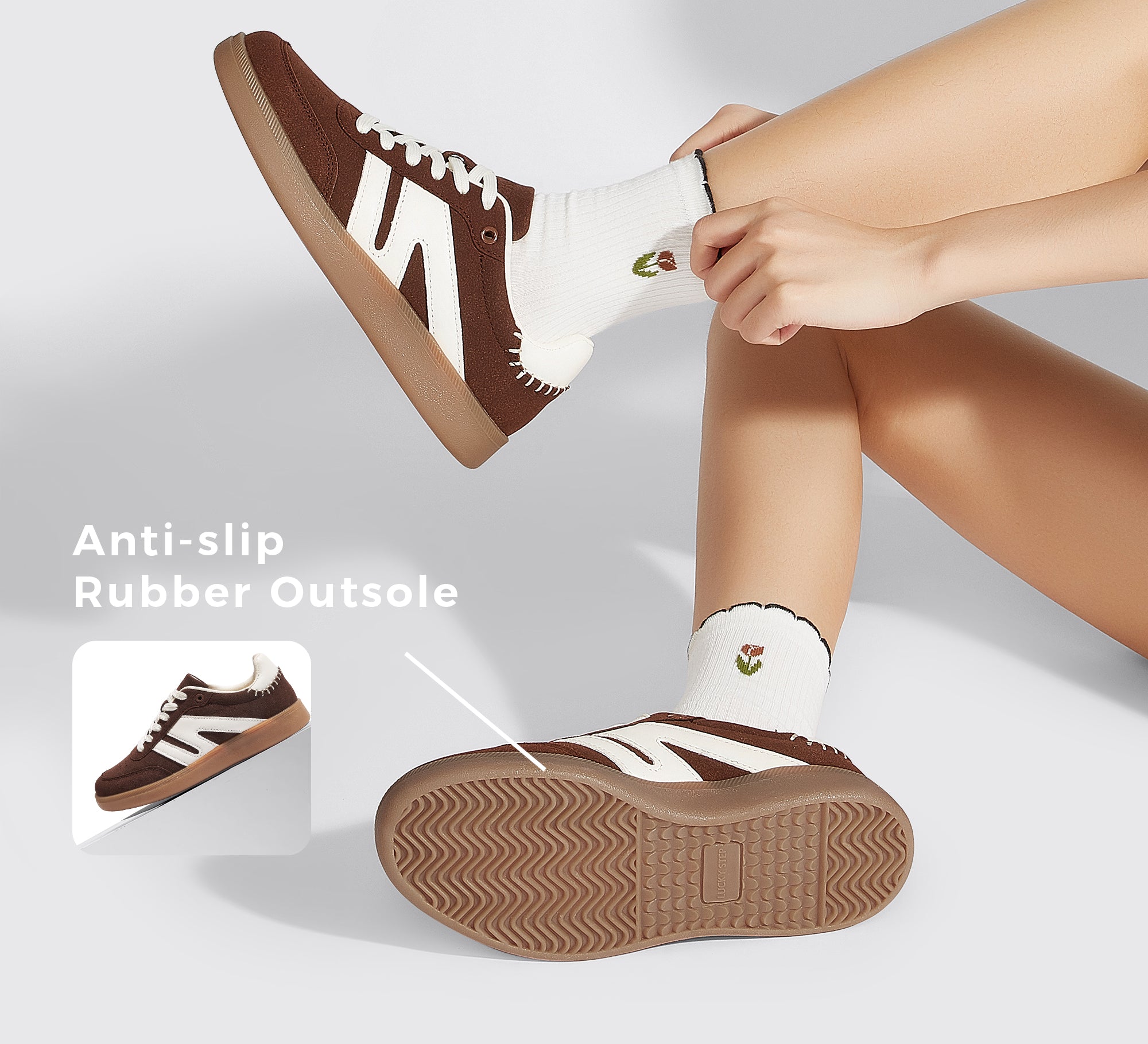 Women's Fashion Anti-Slip Leather Sneakers