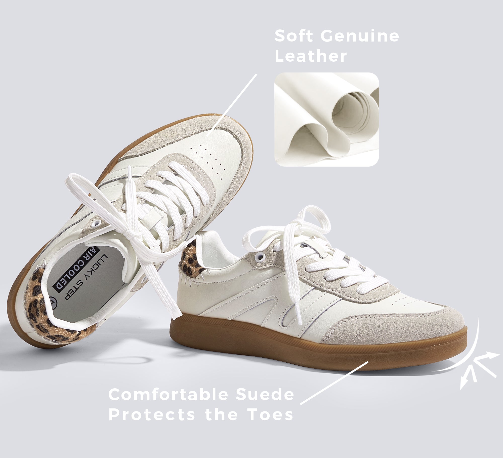 Women's Fashion Anti-Slip Leather Sneakers