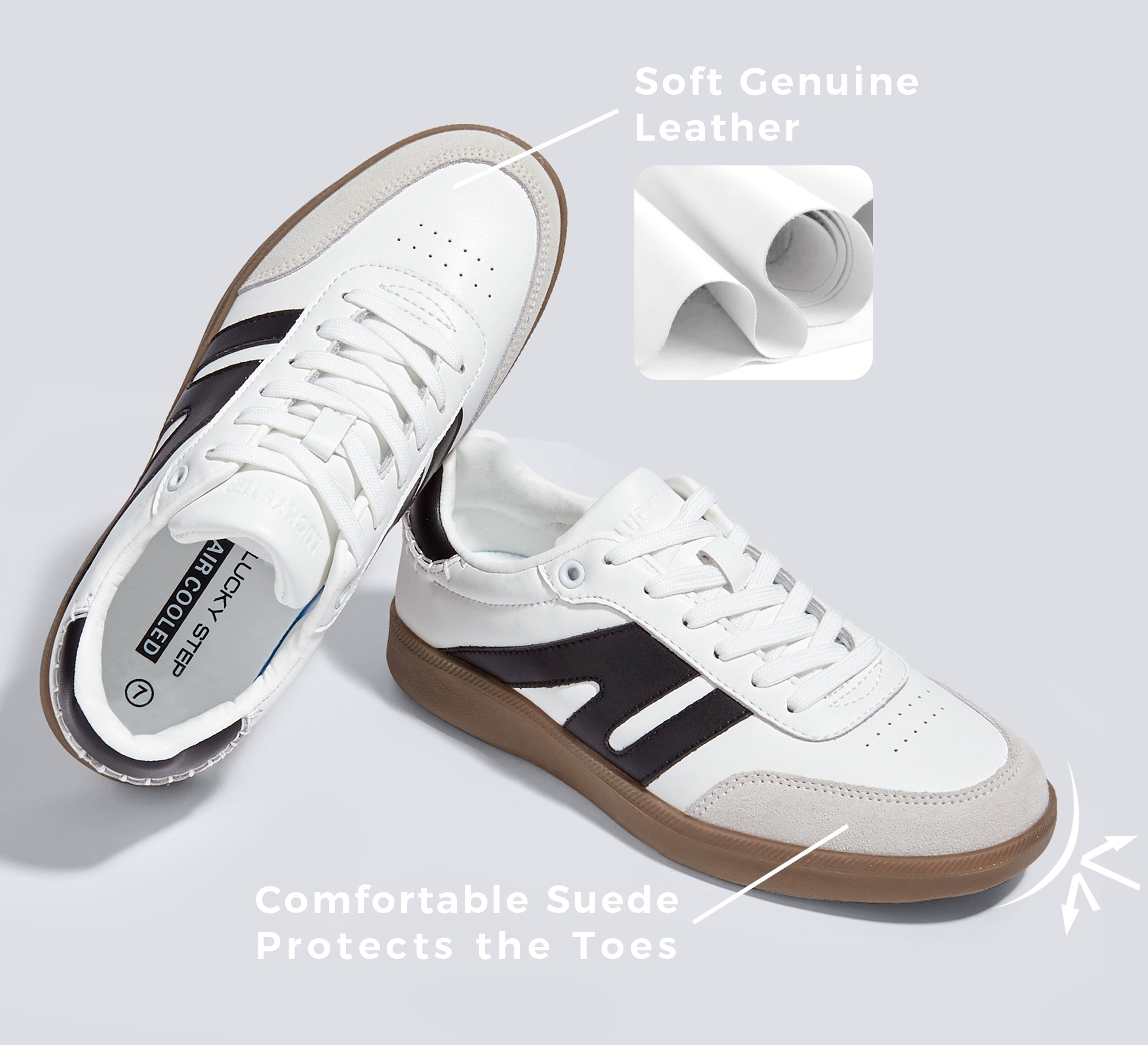 Women's Fashion Anti-Slip Leather Sneakers
