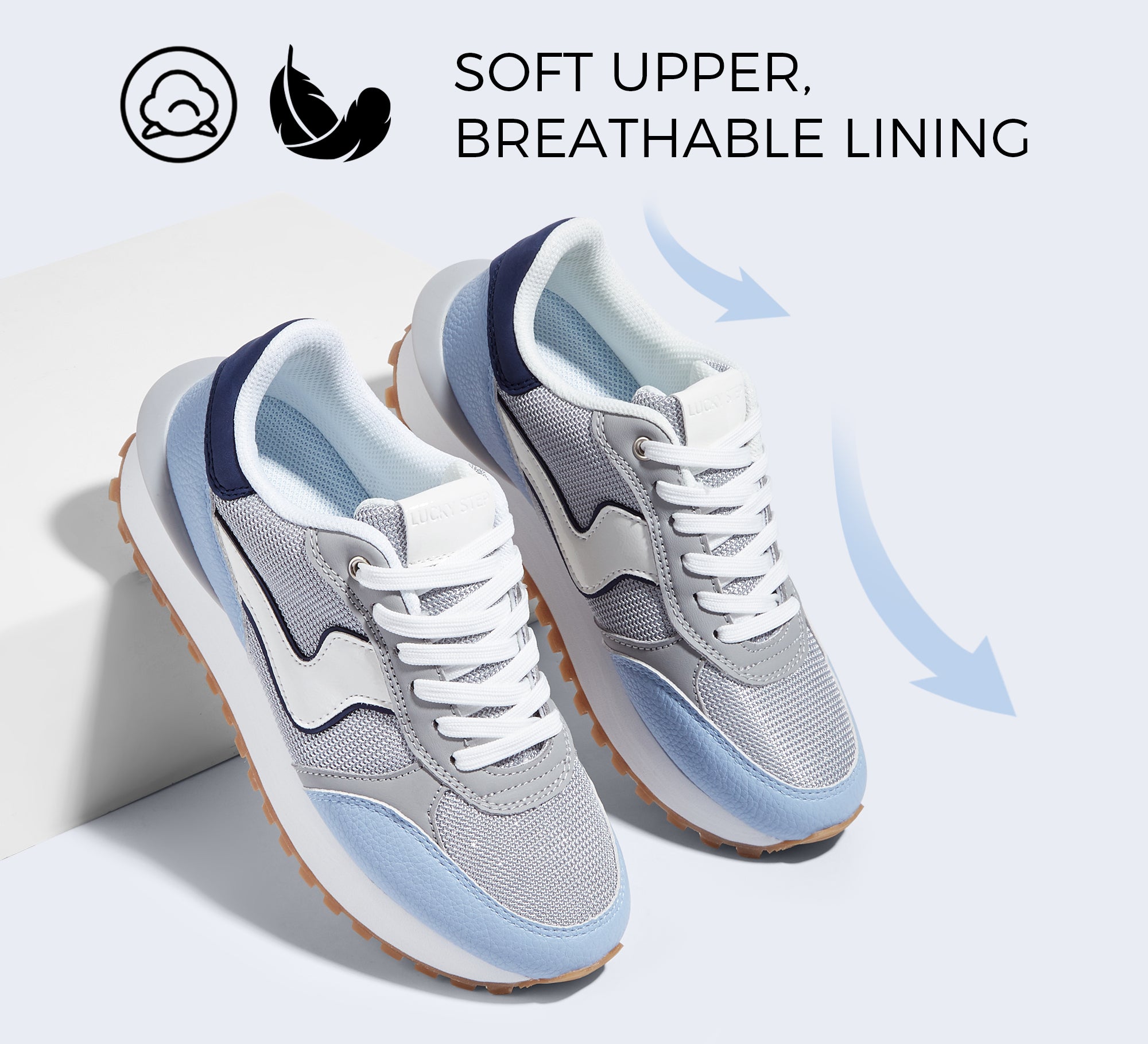 Retro Platform Sneakers | Women's Comfort Walking Shoes