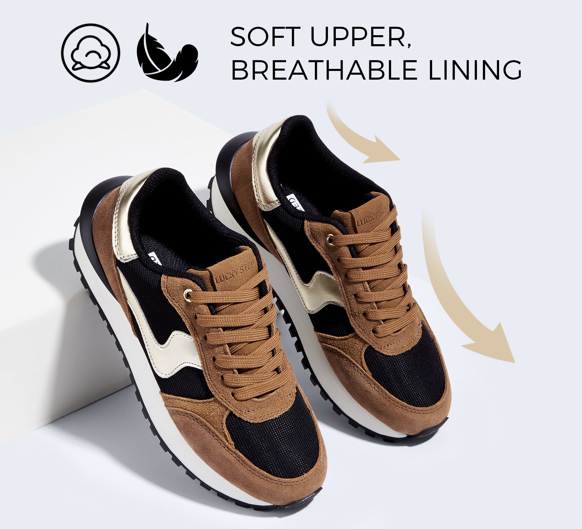 Retro Platform Sneakers | Women's Comfort Walking Shoes