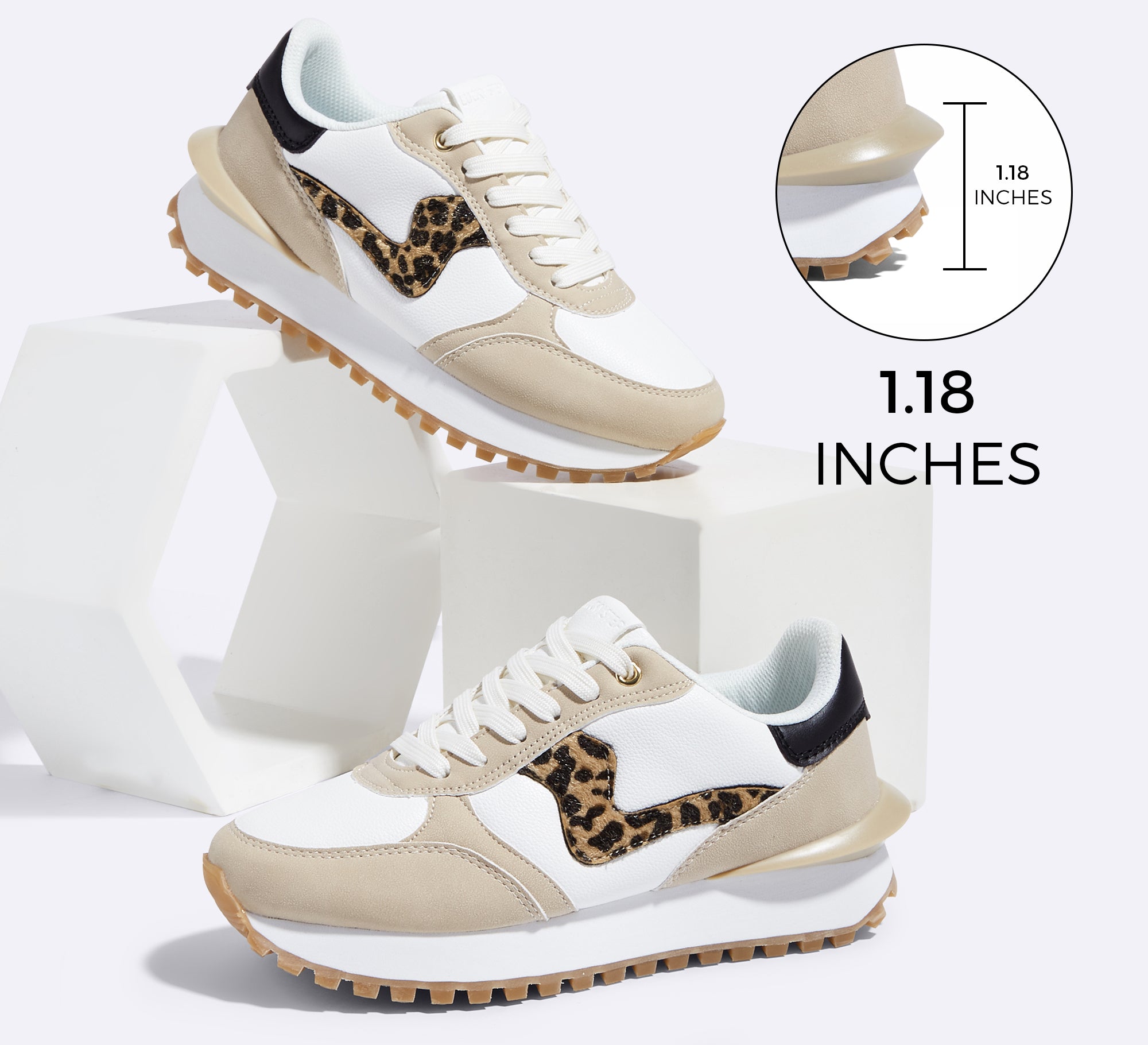Retro Platform Sneakers | Women's Comfort Walking Shoes