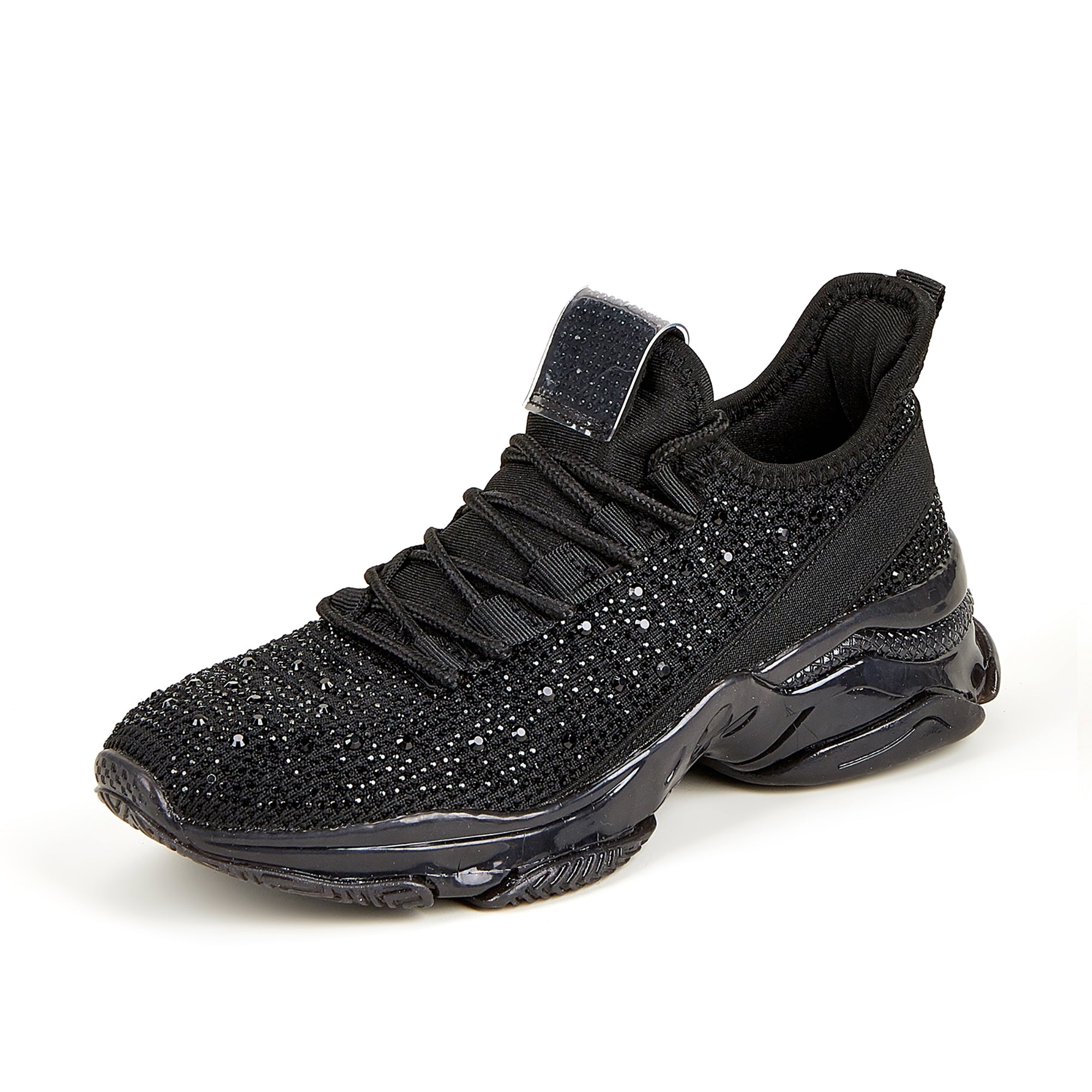 Lucky Step Rhinestone Mesh Slip-On Sneakers