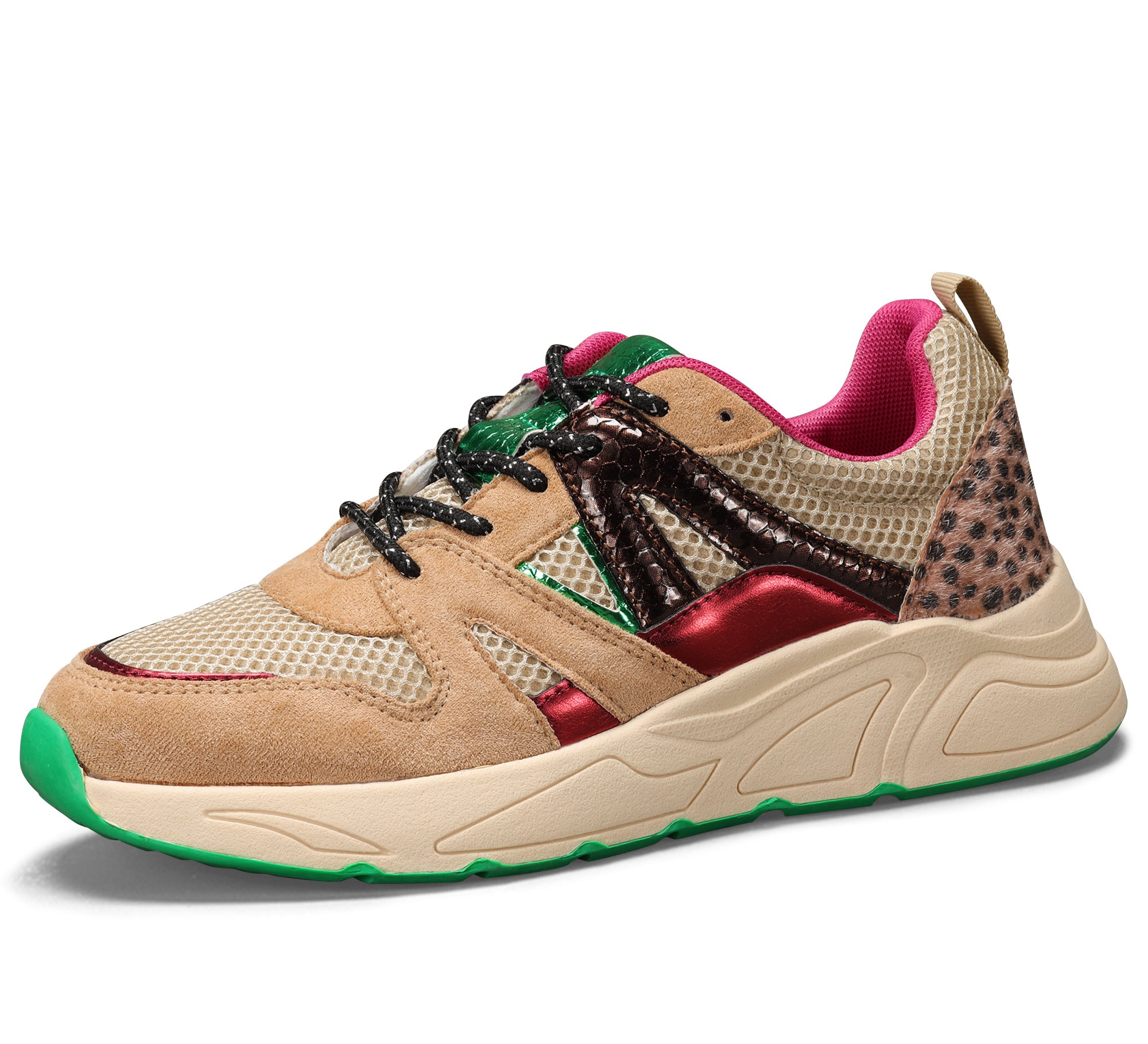 Chunky Leopard Platform Sneakers | Women's Retro Pull-On Walking Shoes