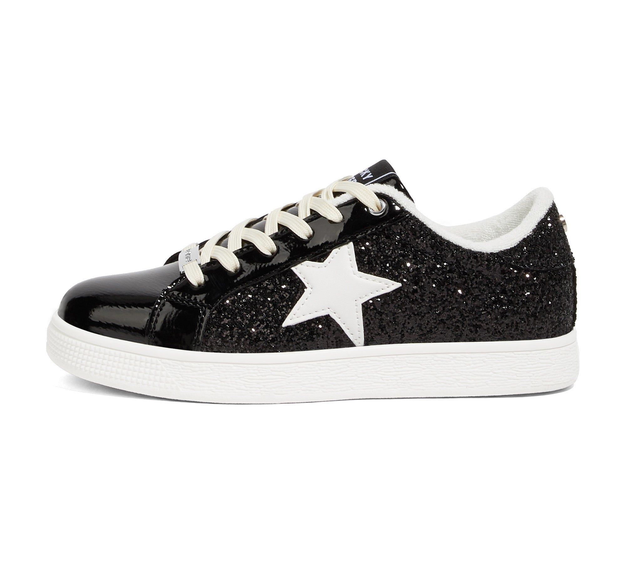 Women's Star Glitter Sneakers - Sparkly Fashion Walking Shoes