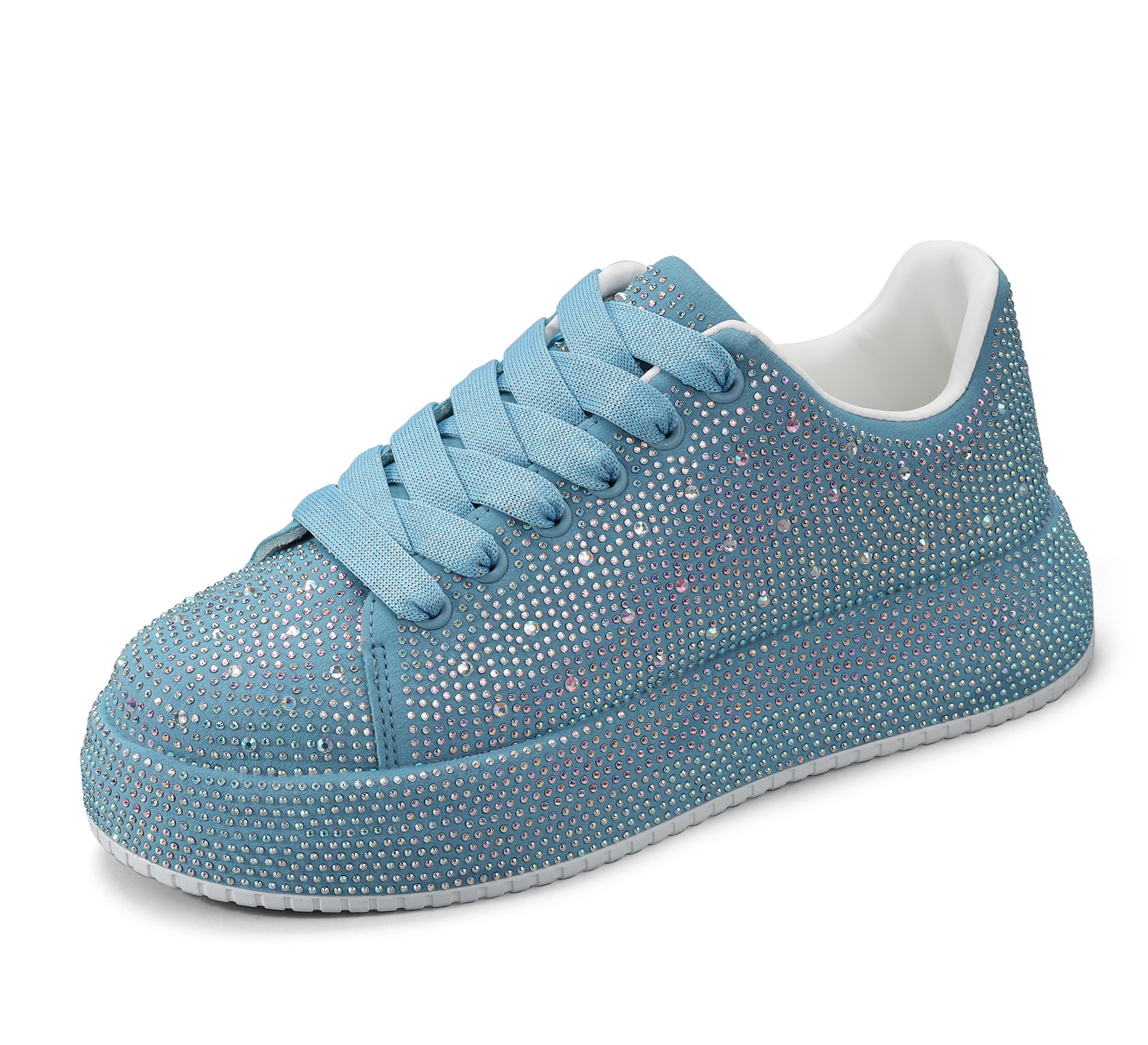 Sparkly Platform Sneakers | Full Rhinestone Wedding Party Shoes