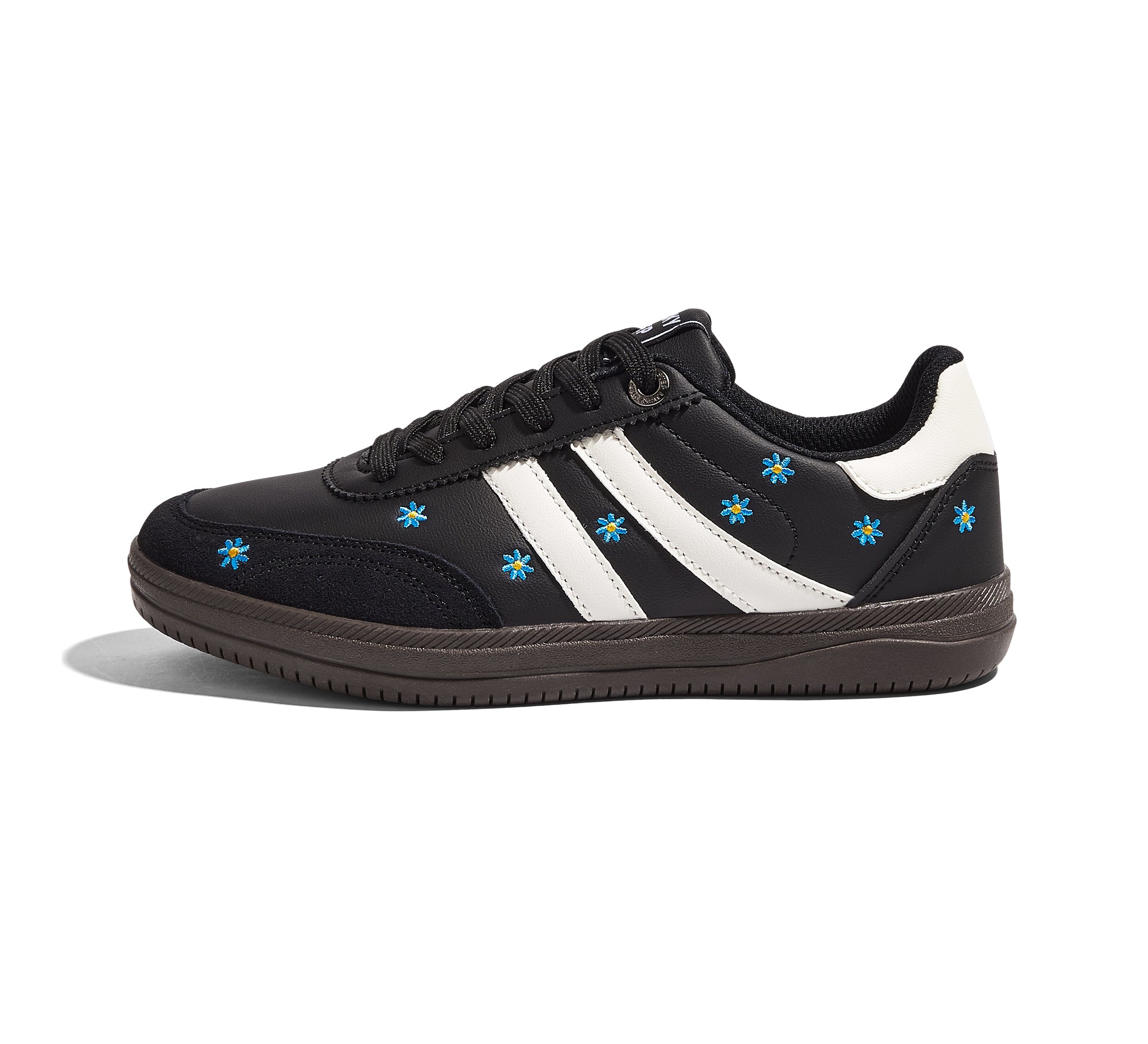 Women's Floral Embroidery Retro Sneakers - Gum Sole Anti-Slip Walking Shoes
