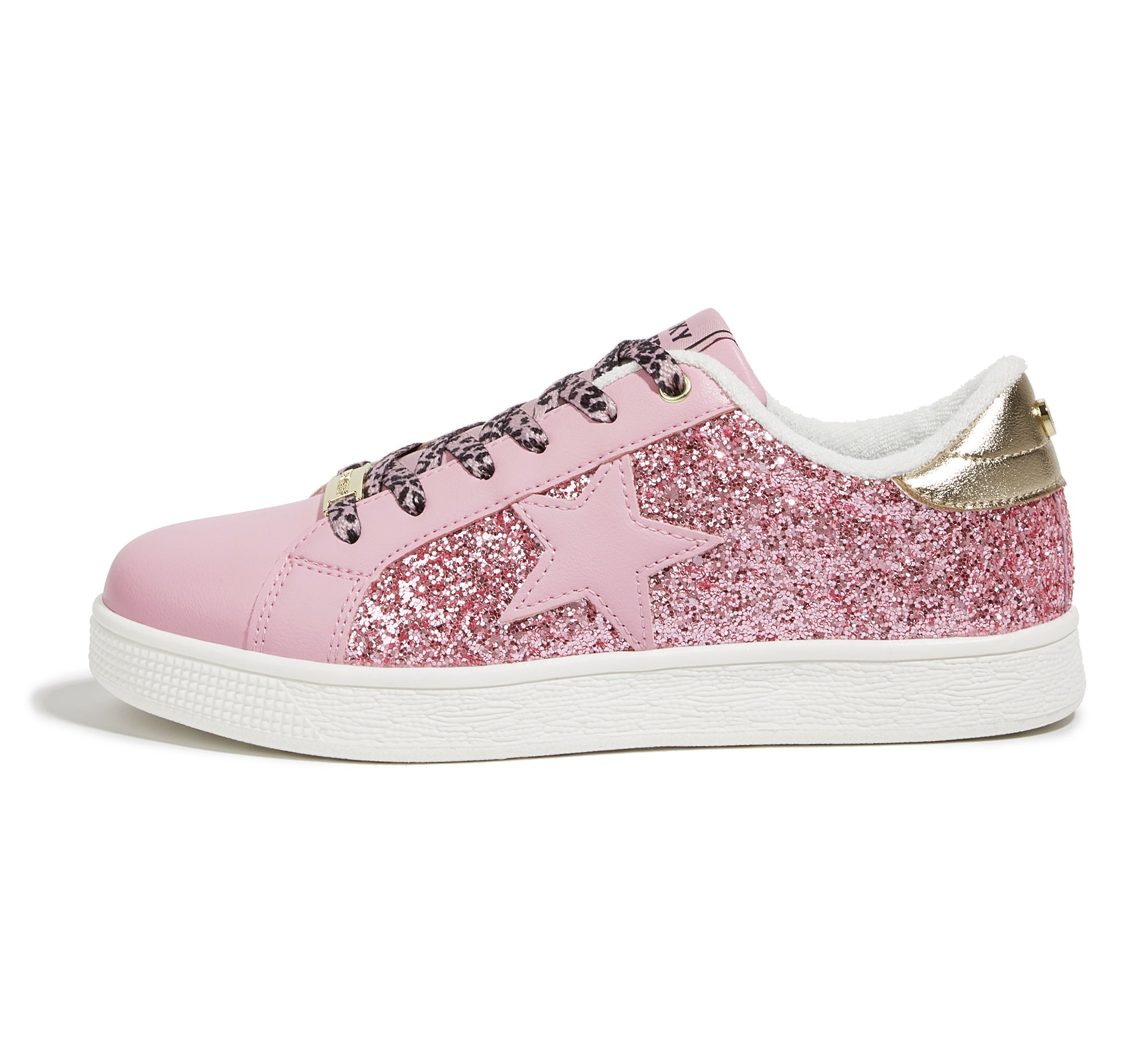 Women's Star Glitter Sneakers - Sparkly Fashion Walking Shoes