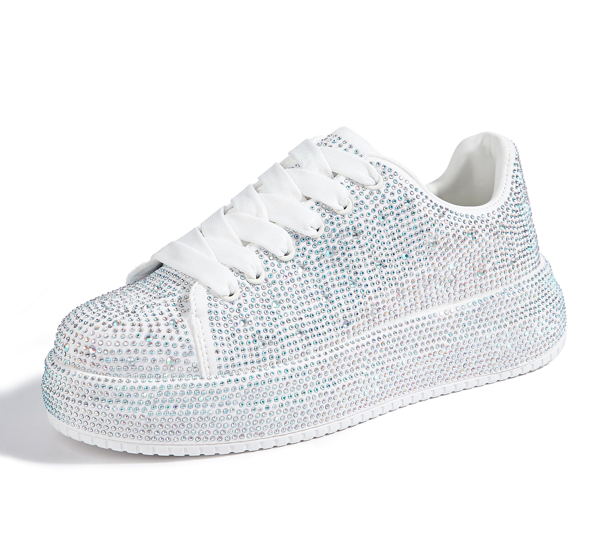 Sparkly Platform Sneakers | Full Rhinestone Wedding Party Shoes