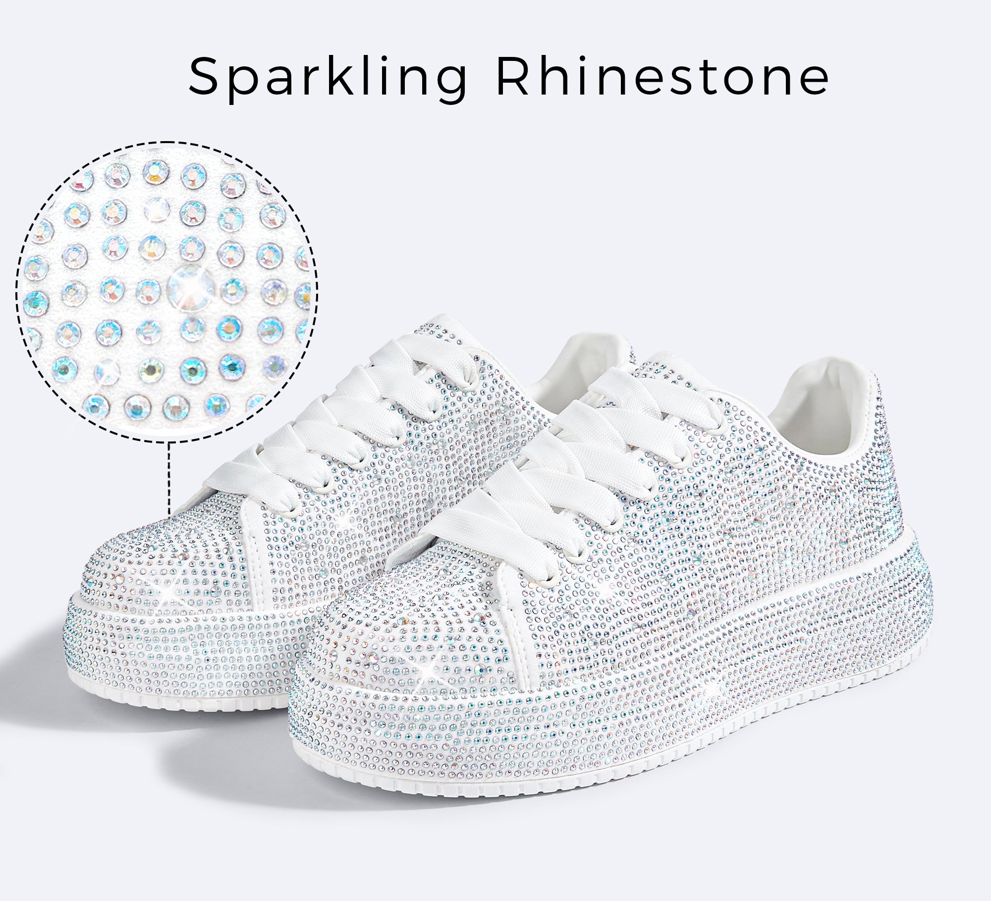 Sparkly Platform Sneakers | Full Rhinestone Wedding Party Shoes
