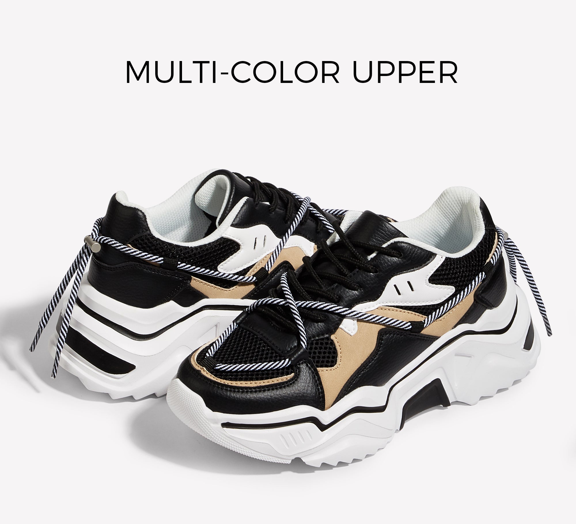 Retro Colorblock Platform Sneakers
