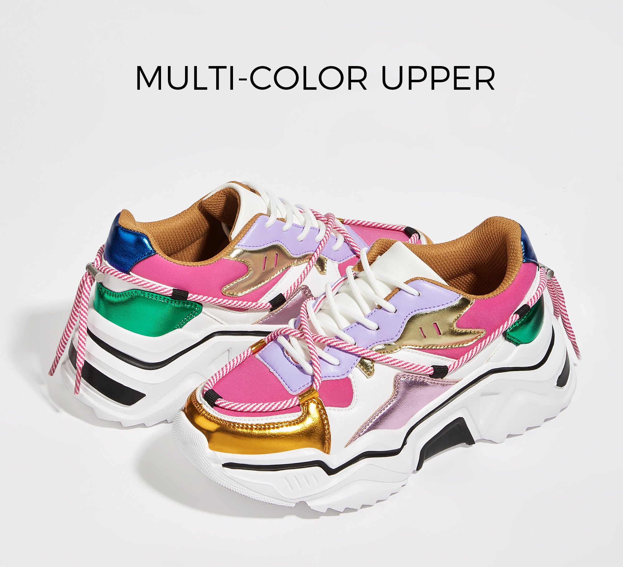 Retro Colorblock Platform Sneakers