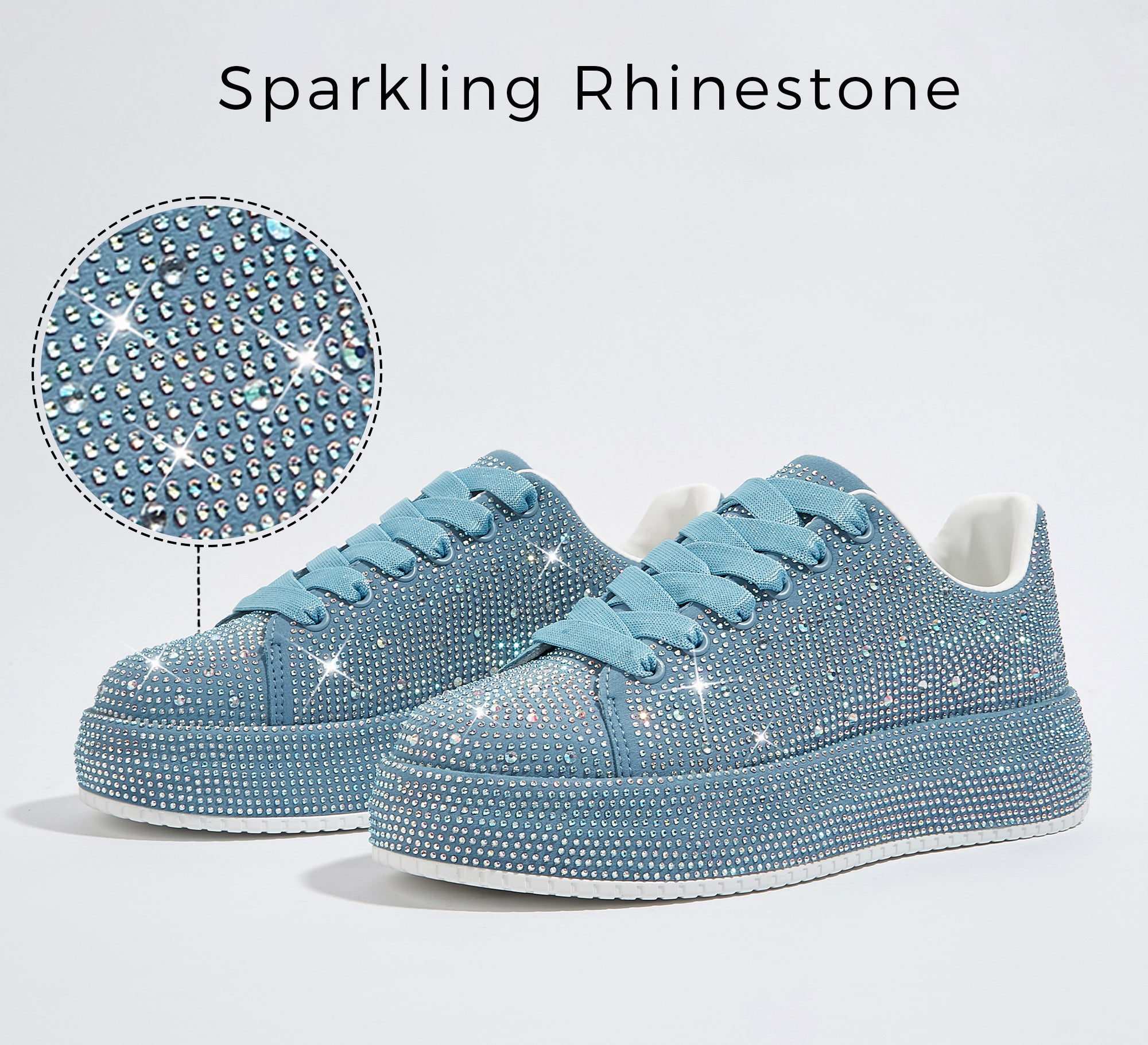 Sparkly Platform Sneakers | Full Rhinestone Wedding Party Shoes