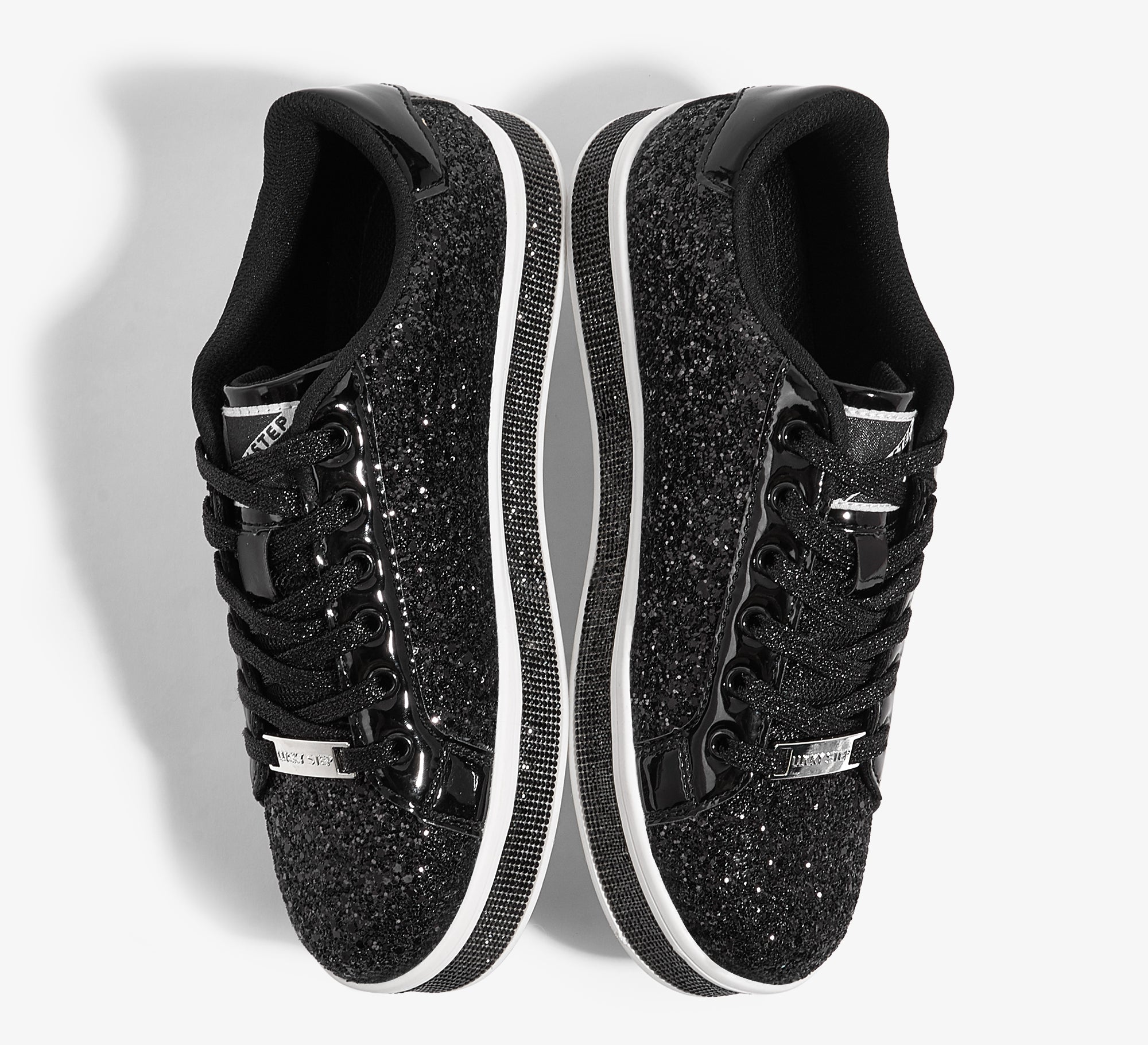 Women's Glitter Wedding Sneakers - Rhinestone Sole Platform Shoes
