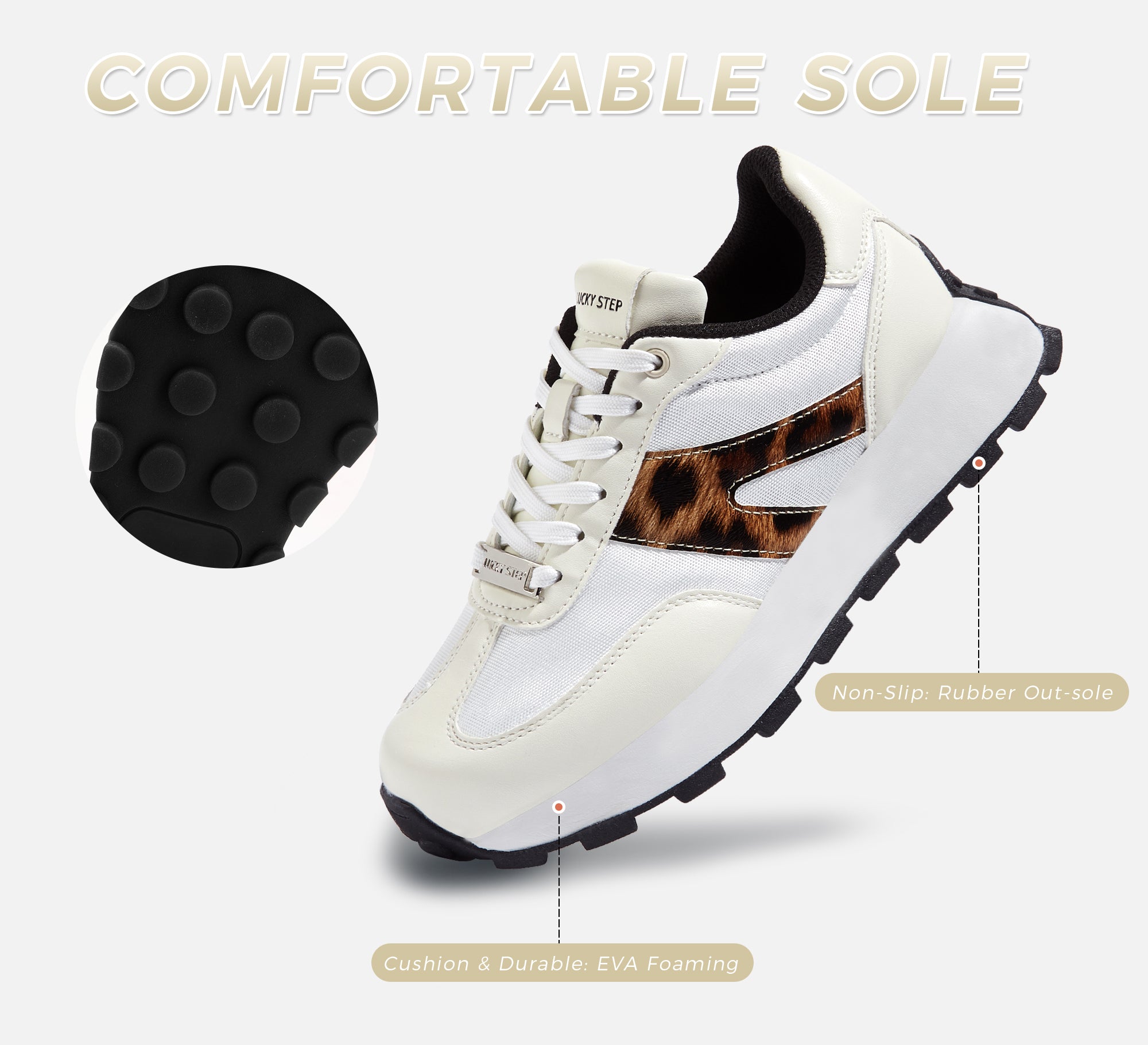 Lucky Step Women’s 1.81" Platform Sneakers