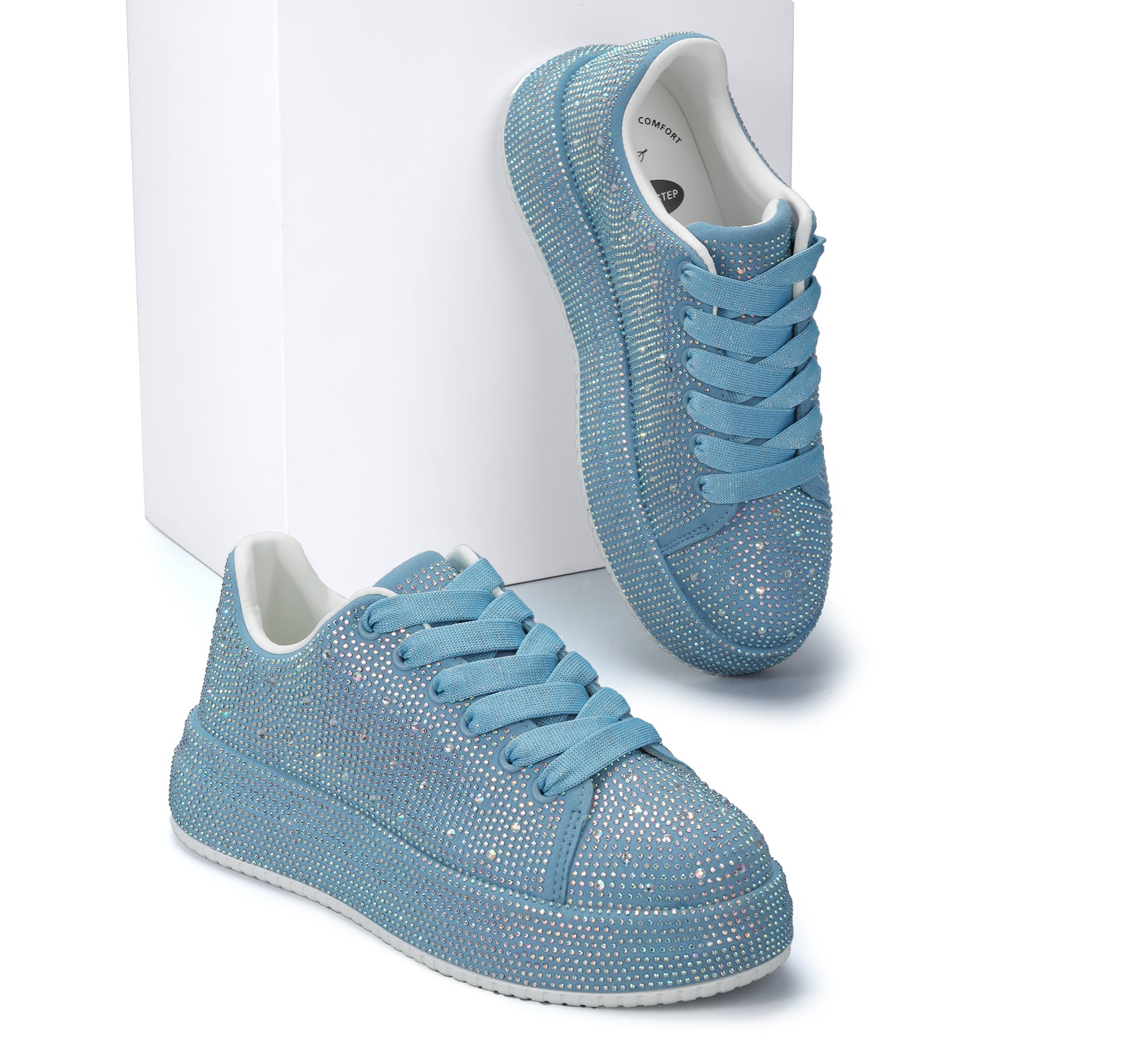 Sparkly Platform Sneakers | Full Rhinestone Wedding Party Shoes