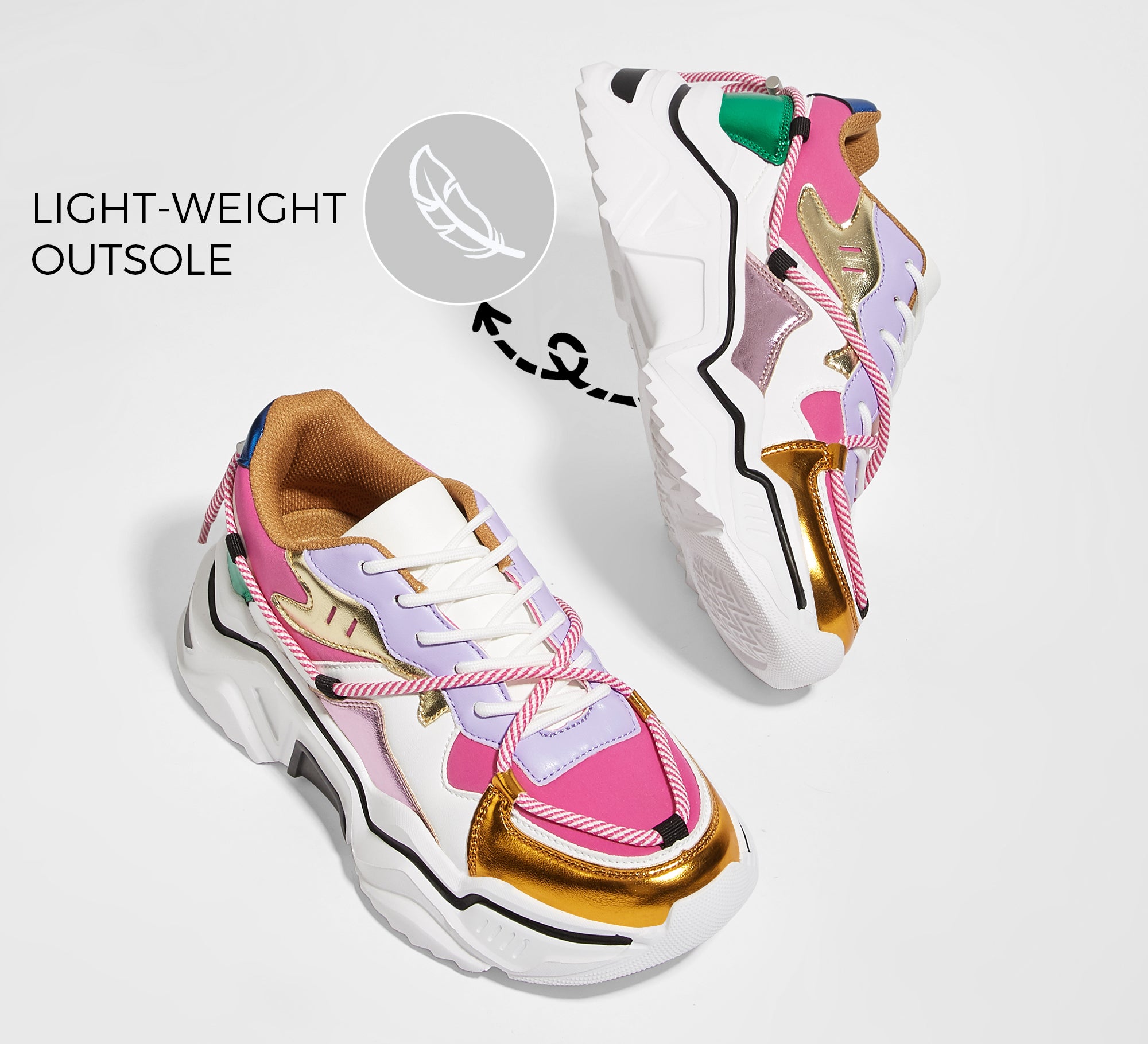Retro Colorblock Platform Sneakers
