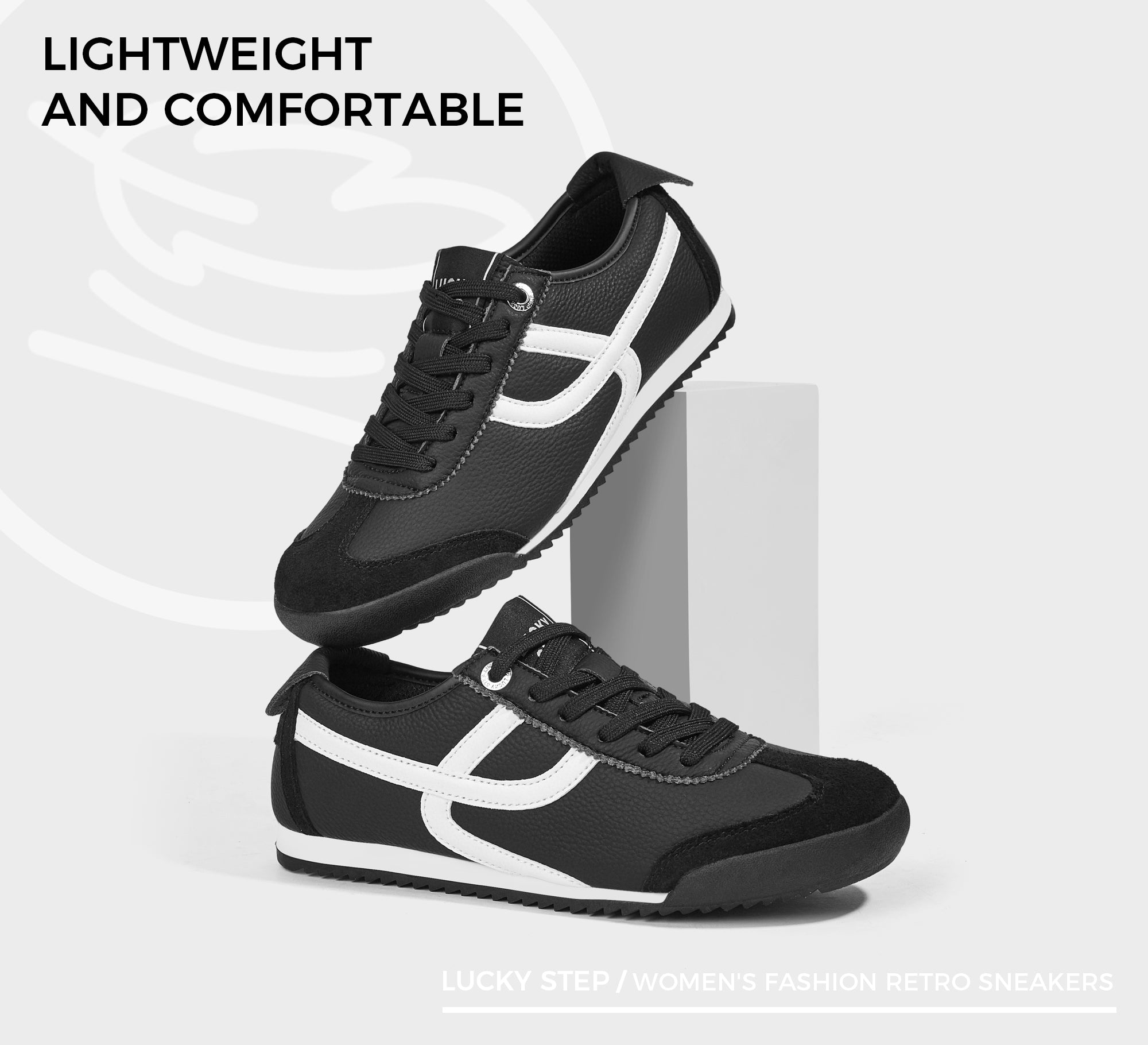 Women's Retro Thin Sole Sneakers - Lightweight Walking Shoes