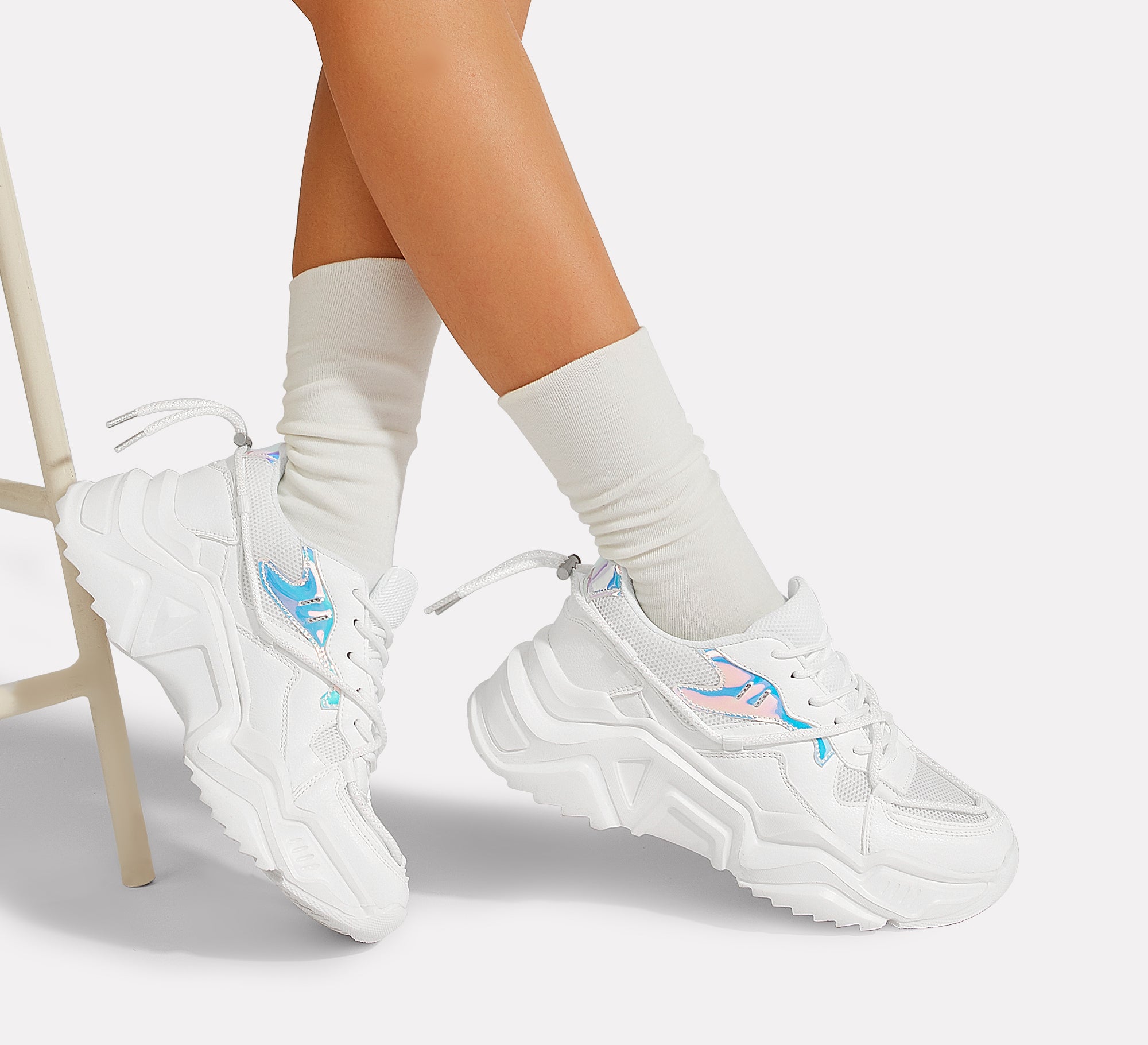 Retro Colorblock Platform Sneakers