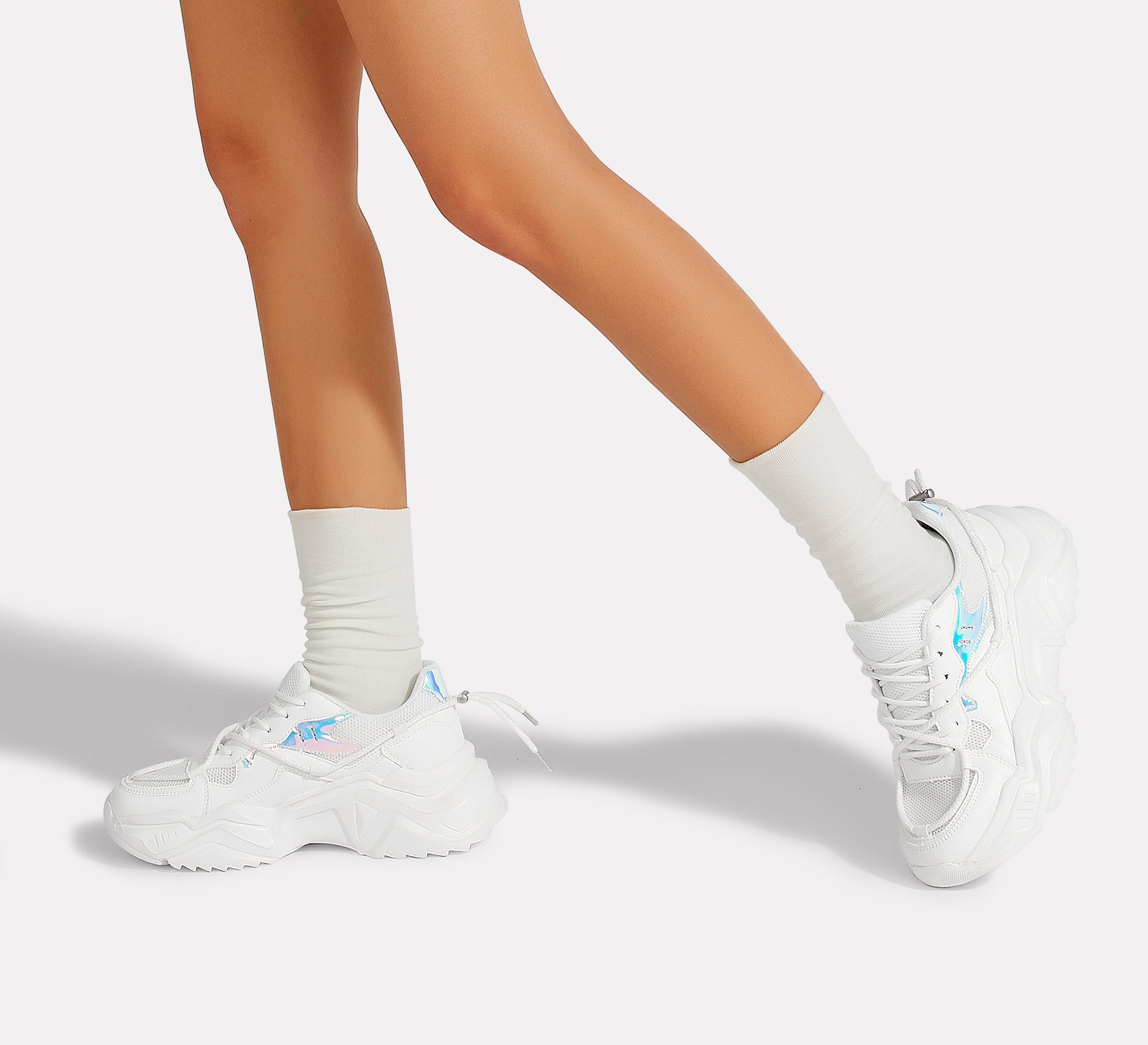 Retro Colorblock Platform Sneakers