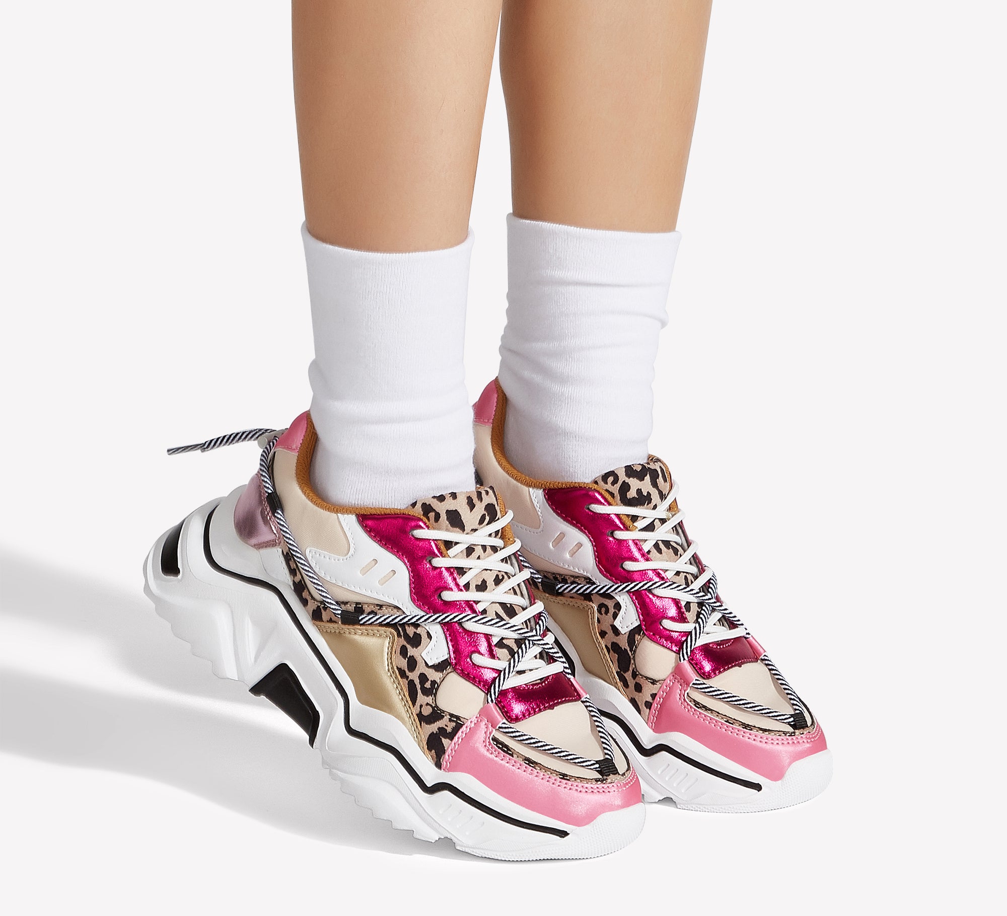 Retro Colorblock Platform Sneakers