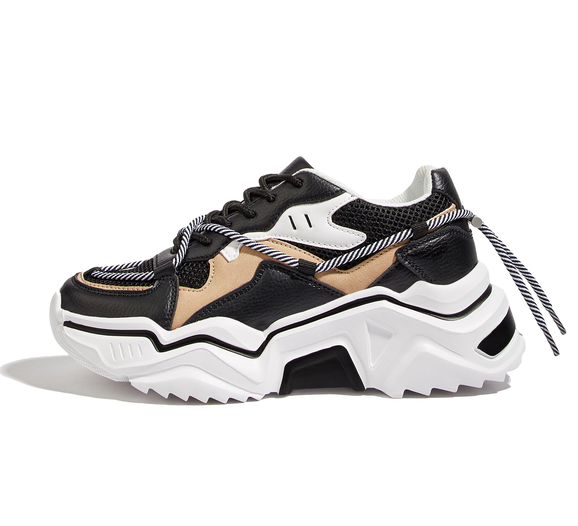 Retro Colorblock Platform Sneakers