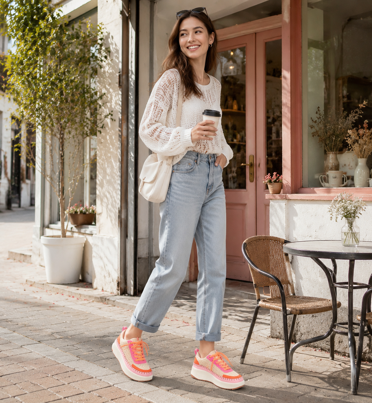 #color_Pink/Orange Knit