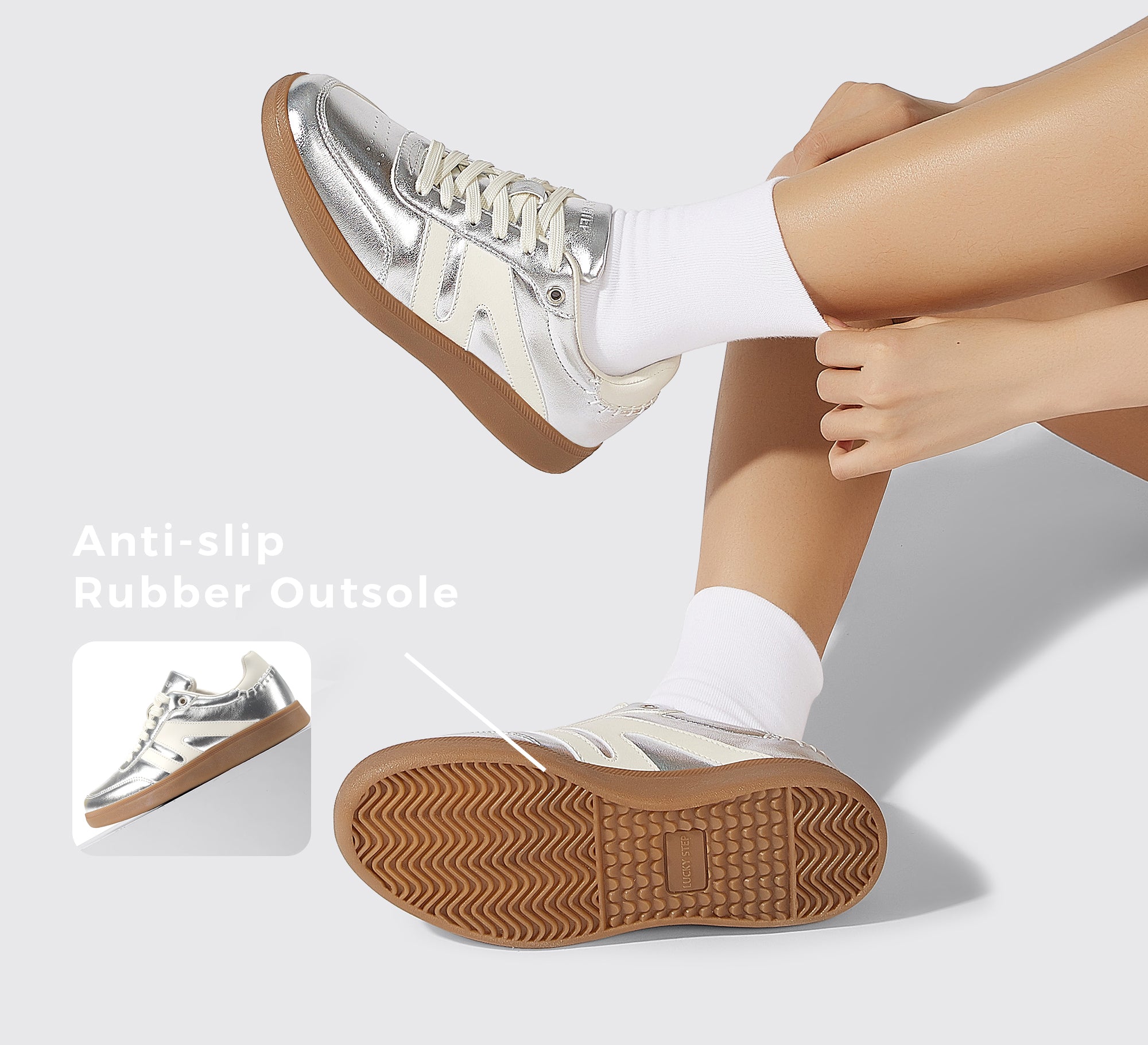 Women's Fashion Anti-Slip Leather Sneakers