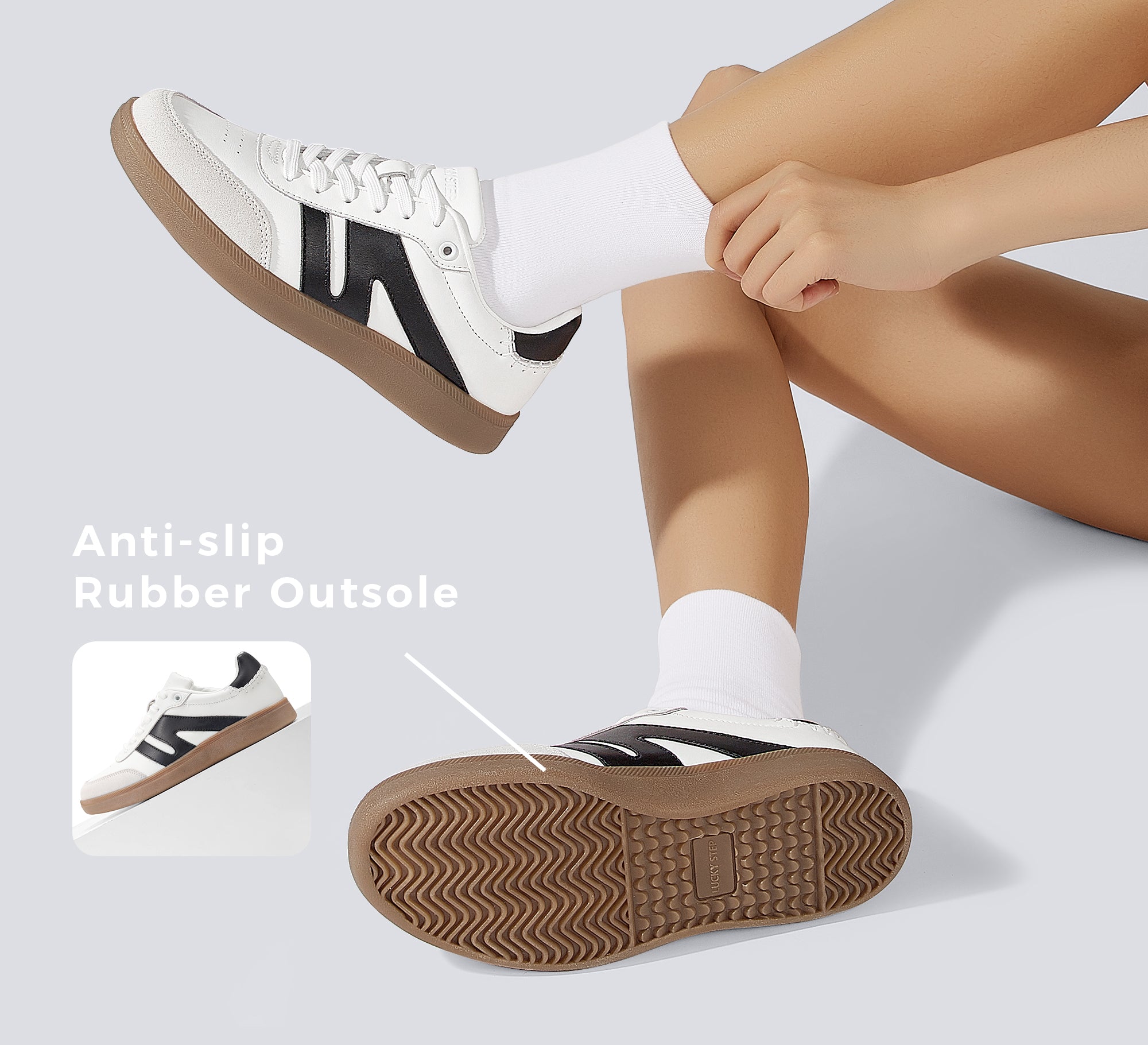 Women's Fashion Anti-Slip Leather Sneakers