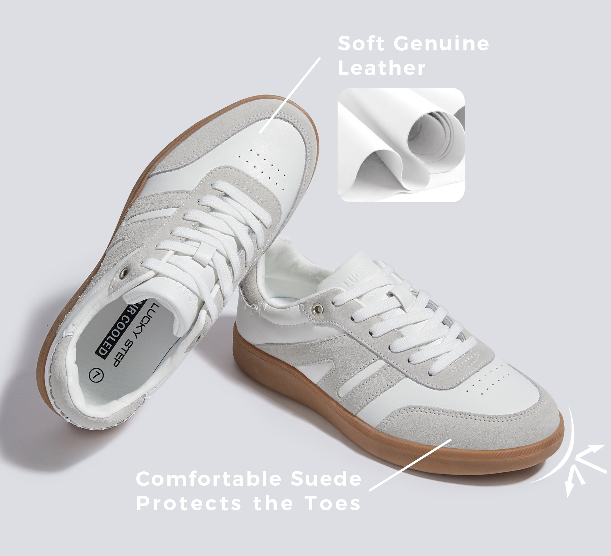 Women's Fashion Anti-Slip Leather Sneakers